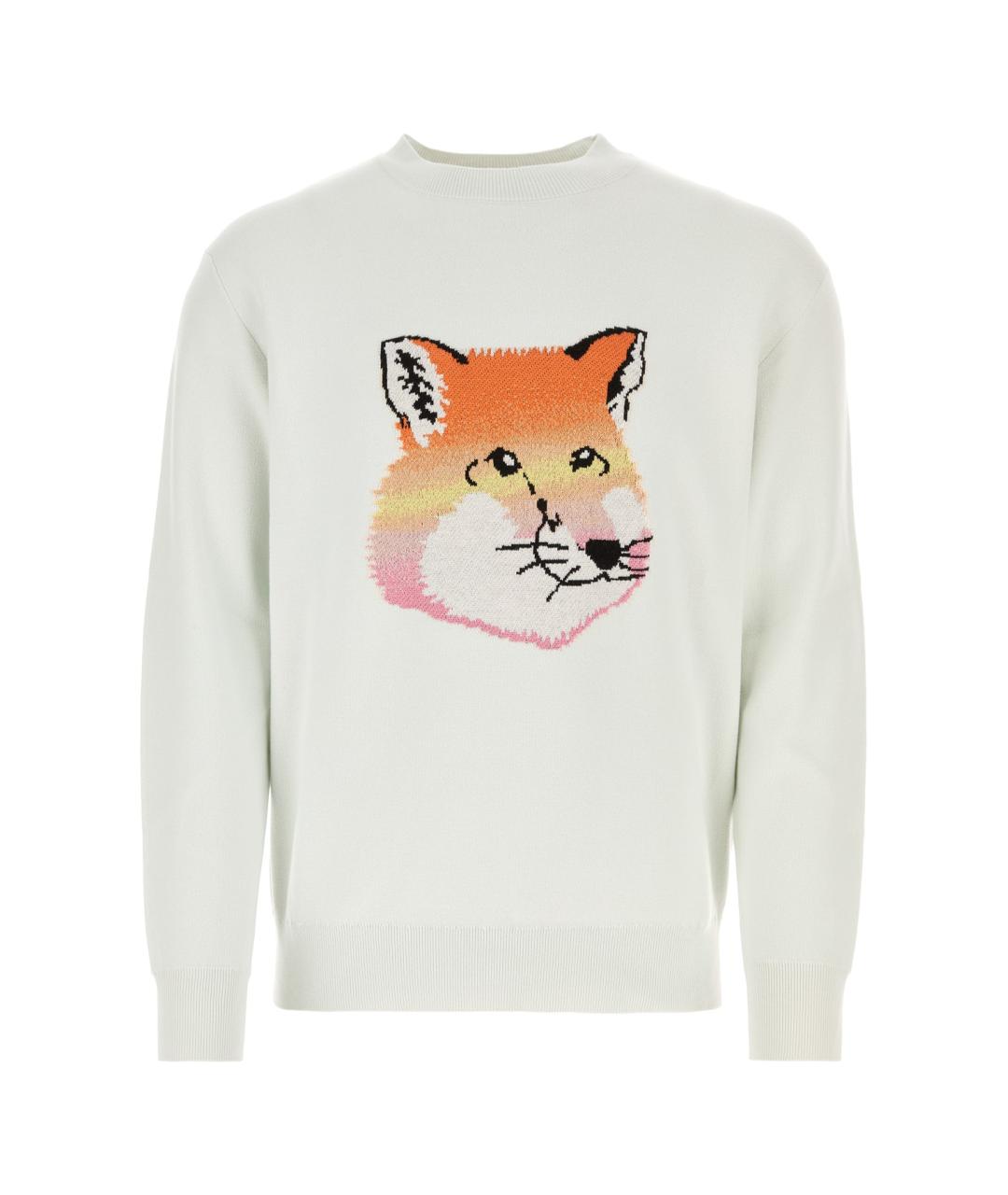 MAISON KITSUNE Белый хлопковый джемпер / свитер, фото 1