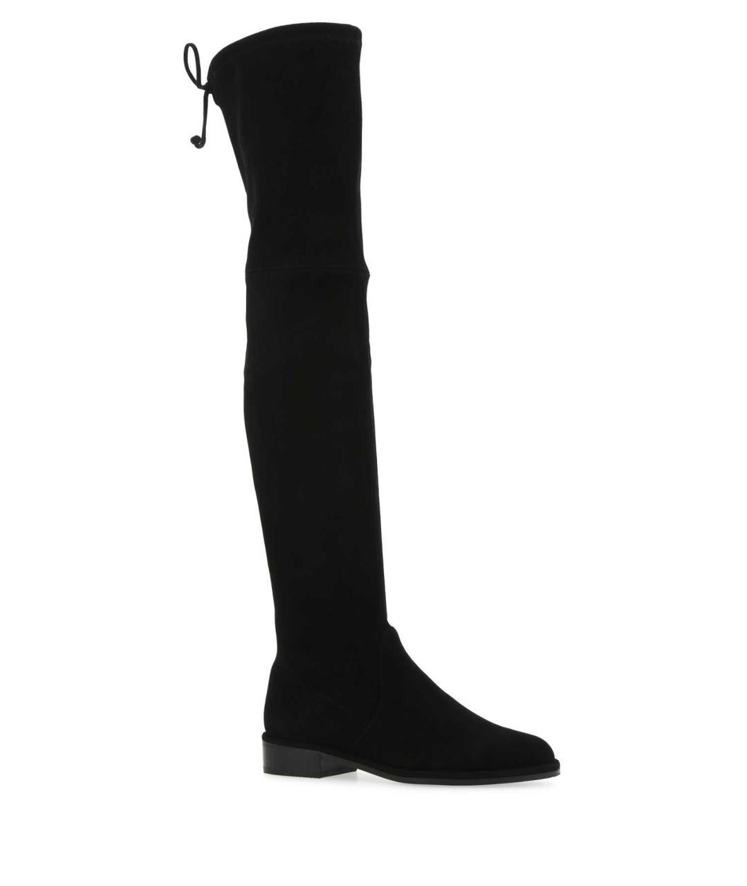 STUART WEITZMAN Черные замшевые ботфорты, фото 2