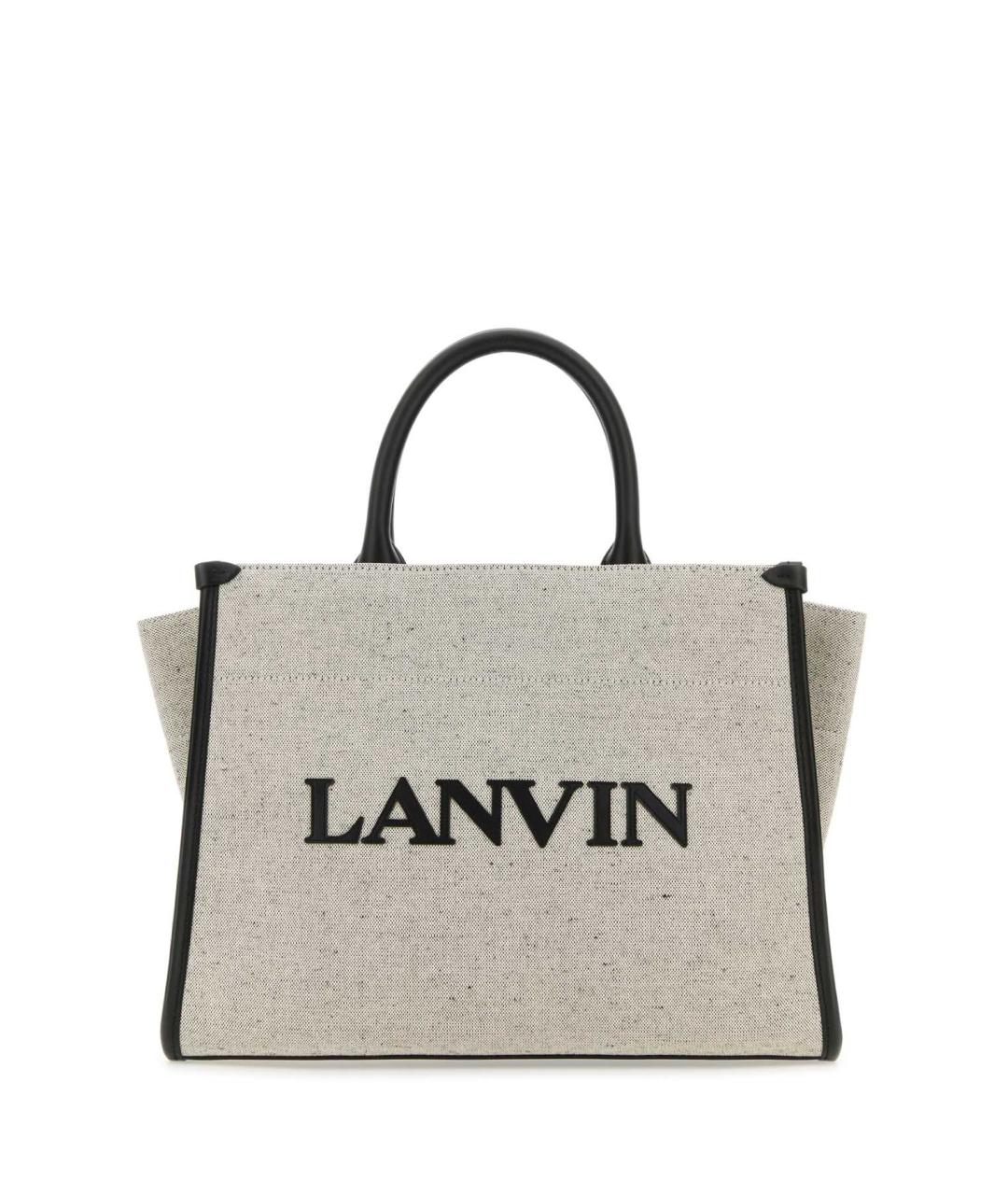 LANVIN Серая тканевая сумка тоут, фото 1