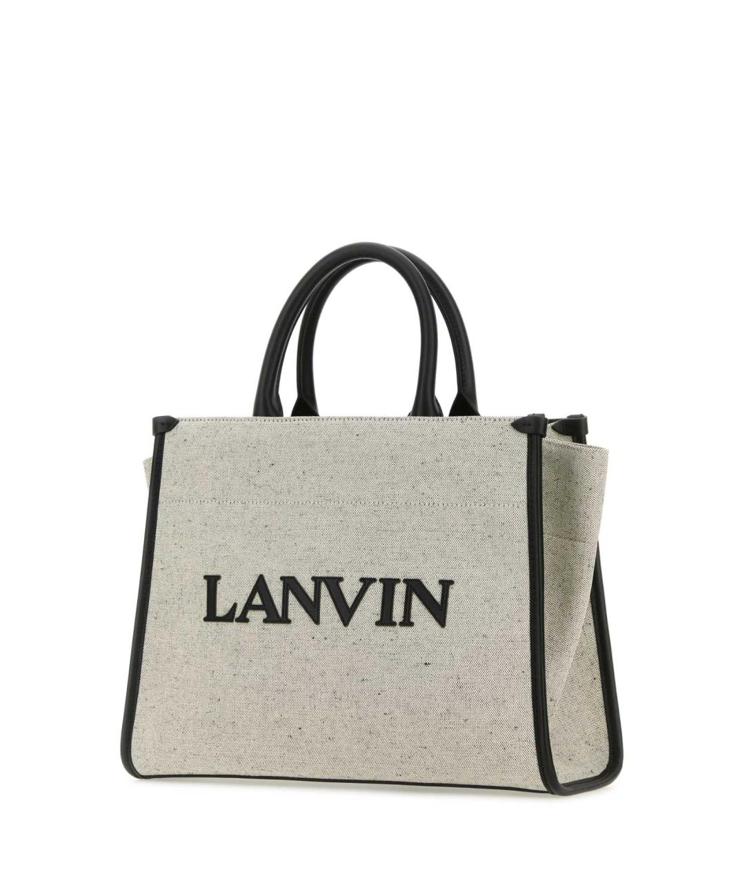 LANVIN Серая тканевая сумка тоут, фото 2