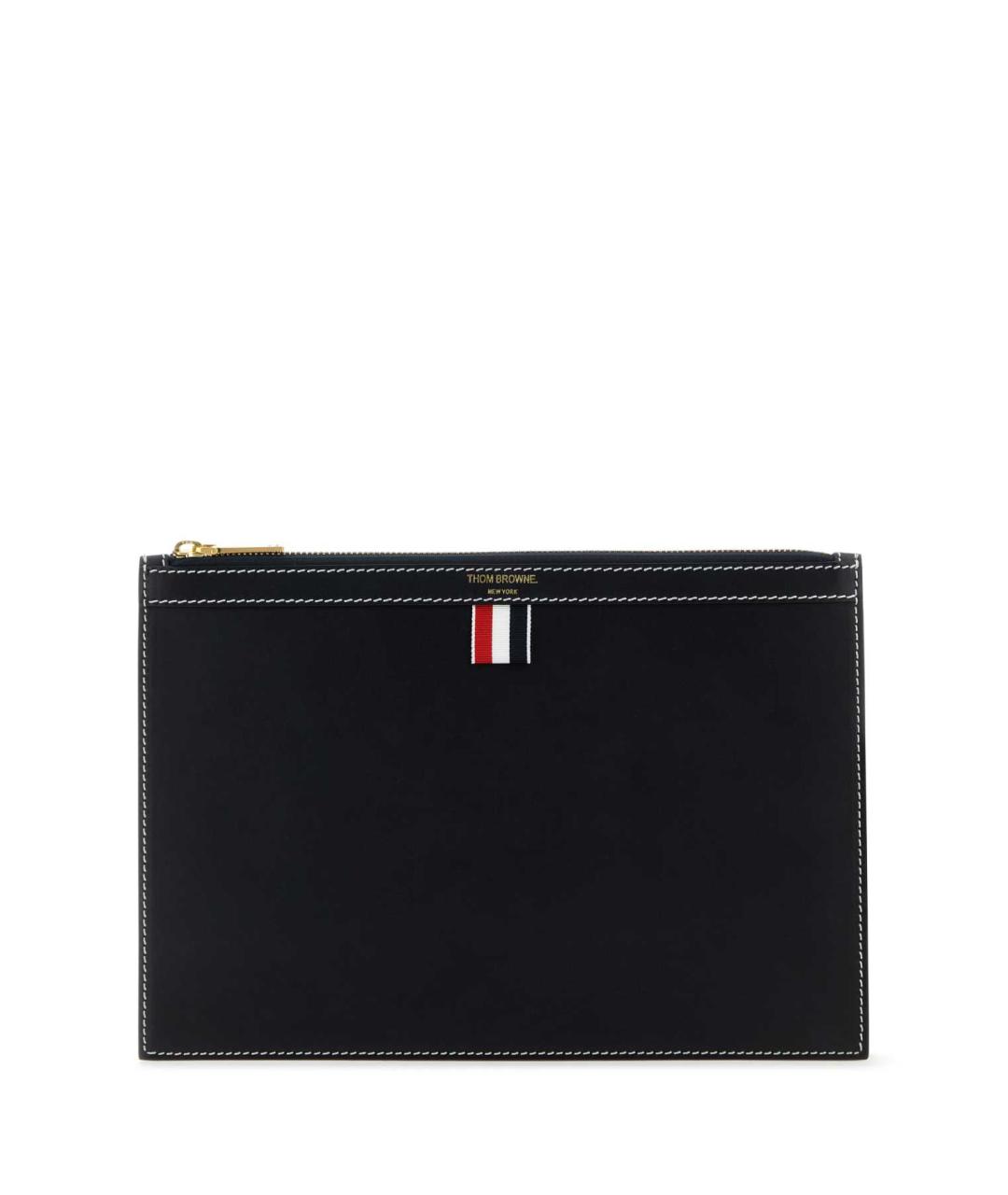 THOM BROWNE Темно-синяя кожаная папка для документов, фото 1