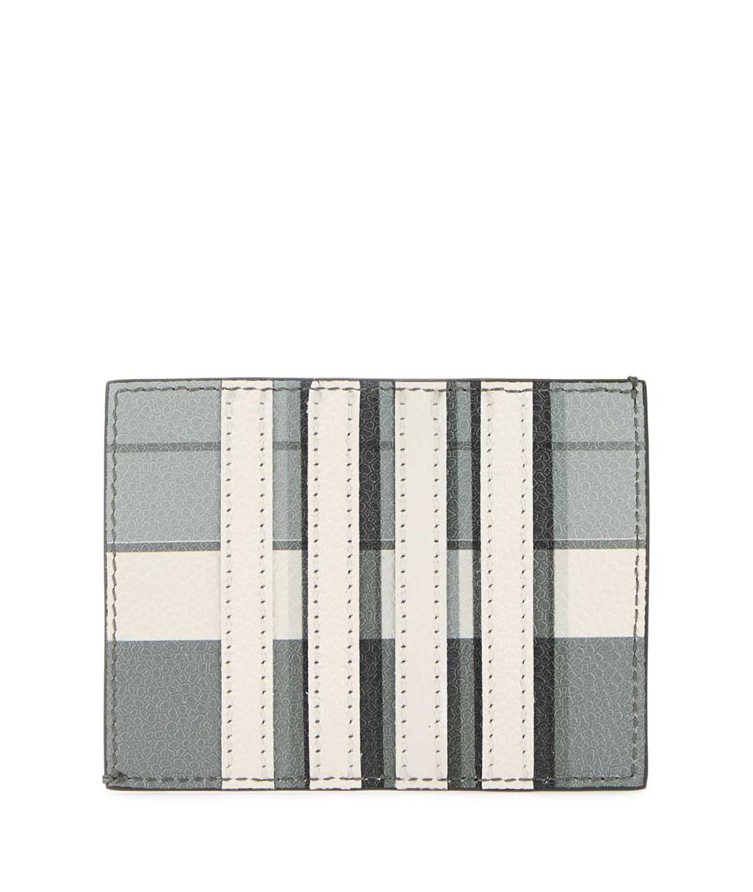 THOM BROWNE Антрацитовый кожаный кардхолдер, фото 3