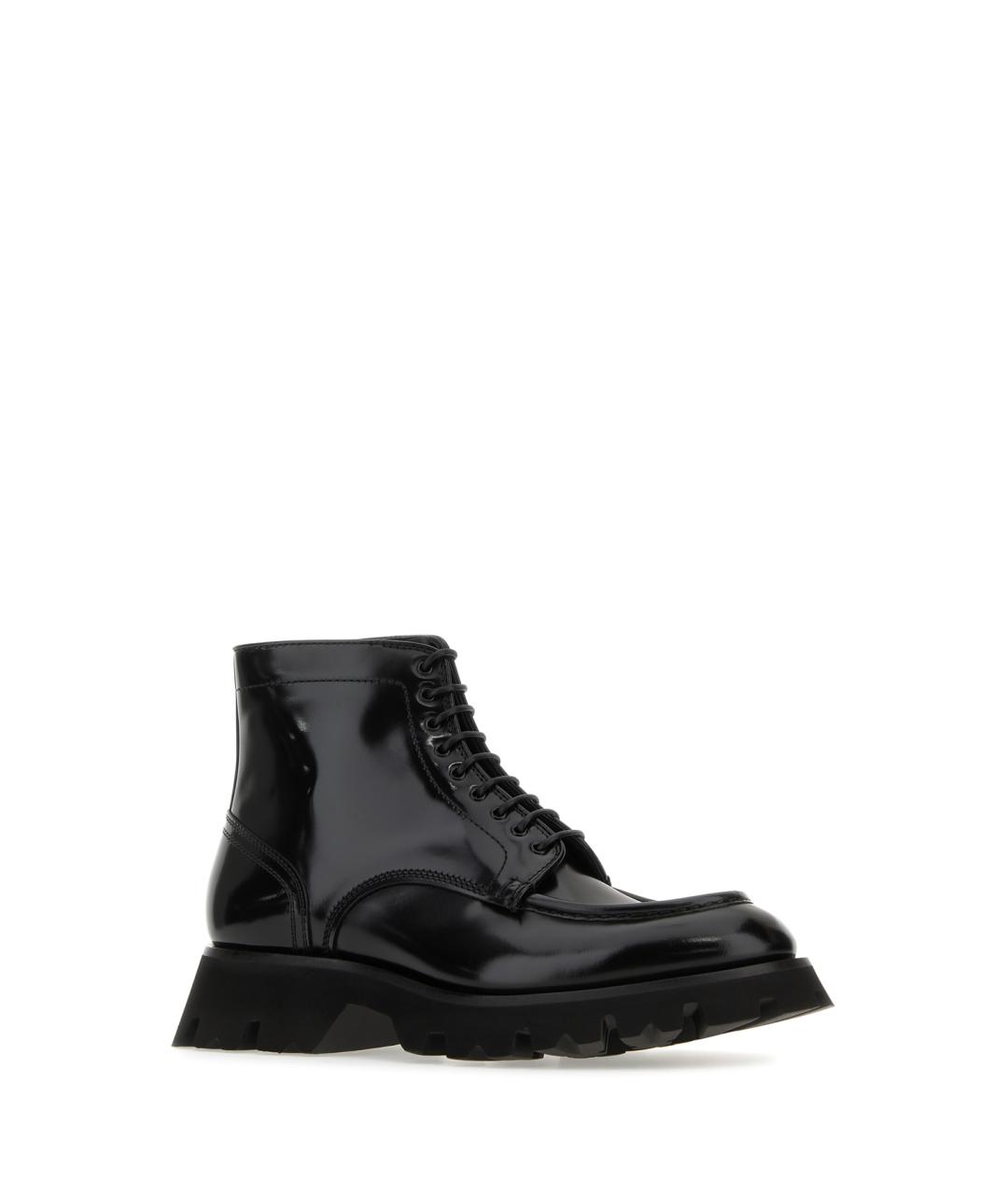 SANTONI Черные кожаные высокие ботинки, фото 2