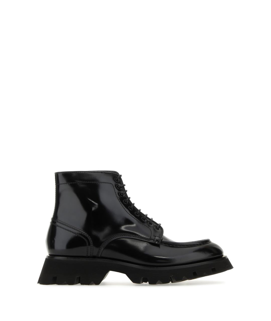 SANTONI Черные кожаные высокие ботинки, фото 1
