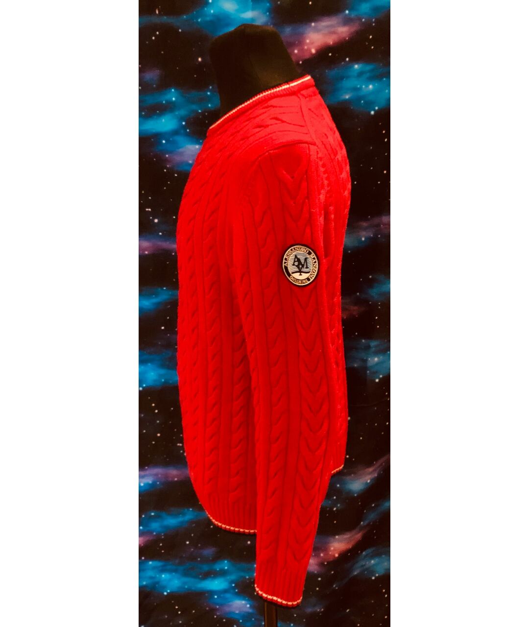 MANZONI 24 Красный шерстяной джемпер / свитер, фото 4