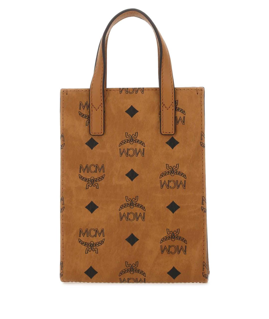 MCM Бежевая сумка тоут из искусственной кожи, фото 3
