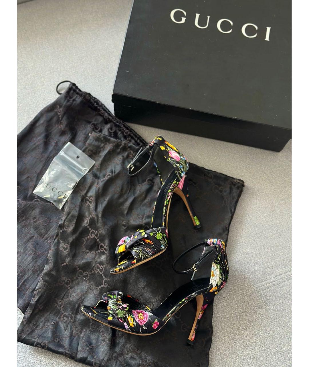 GUCCI Черные босоножки, фото 2
