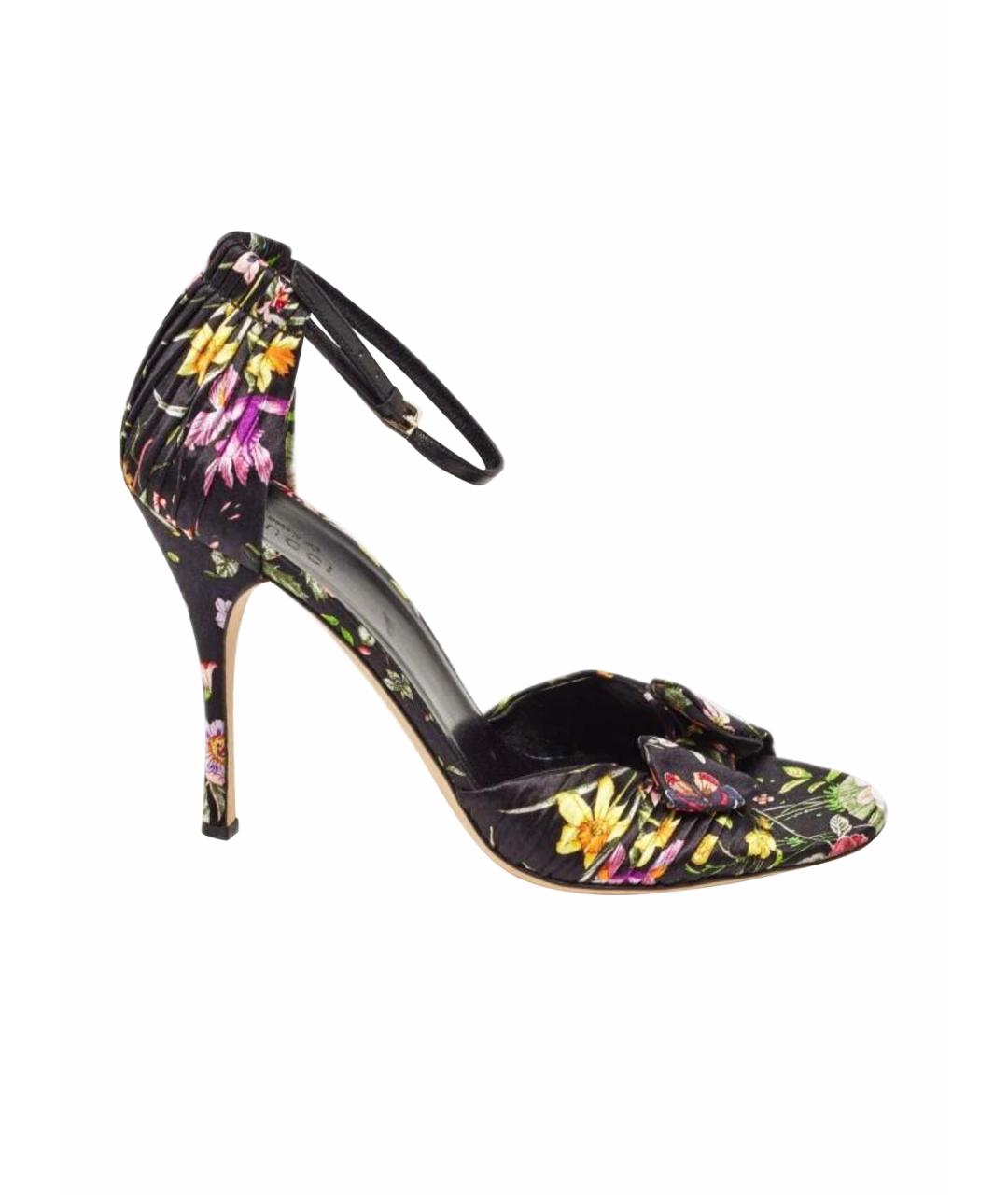 GUCCI Черные босоножки, фото 1