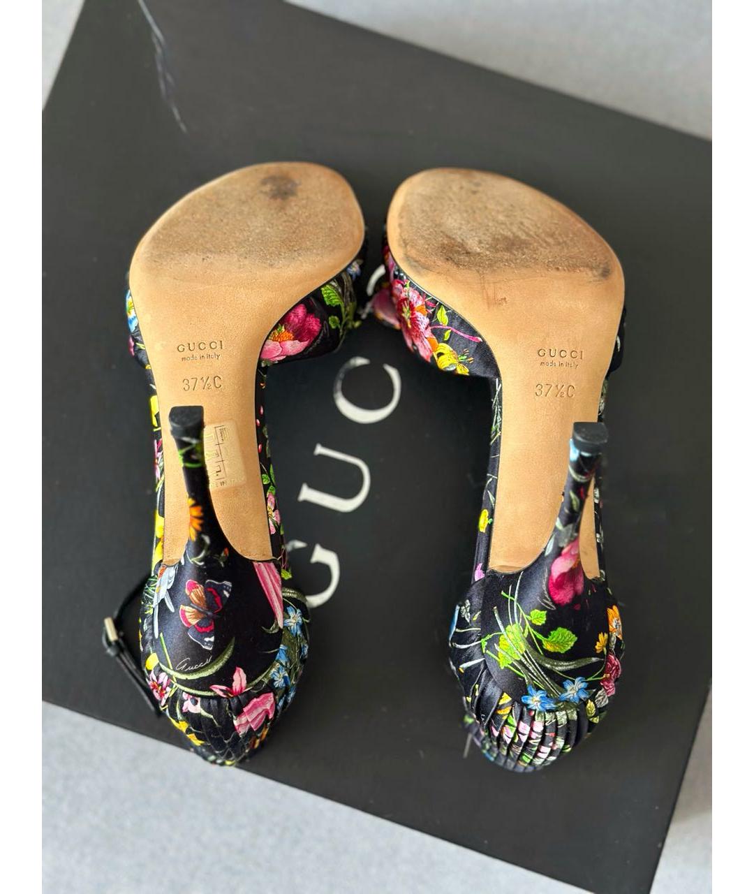 GUCCI Черные босоножки, фото 8