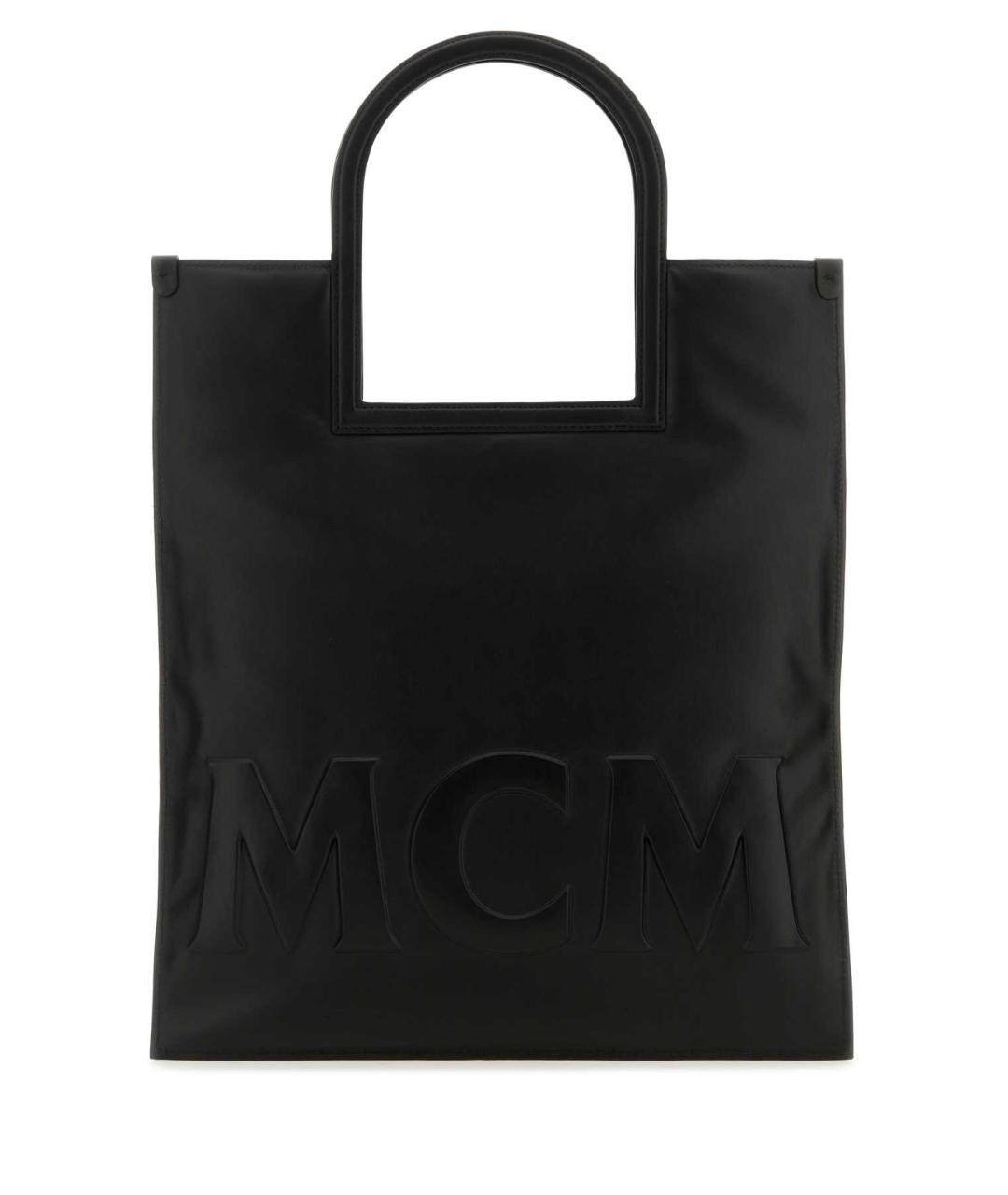 MCM Черная кожаная сумка тоут, фото 3