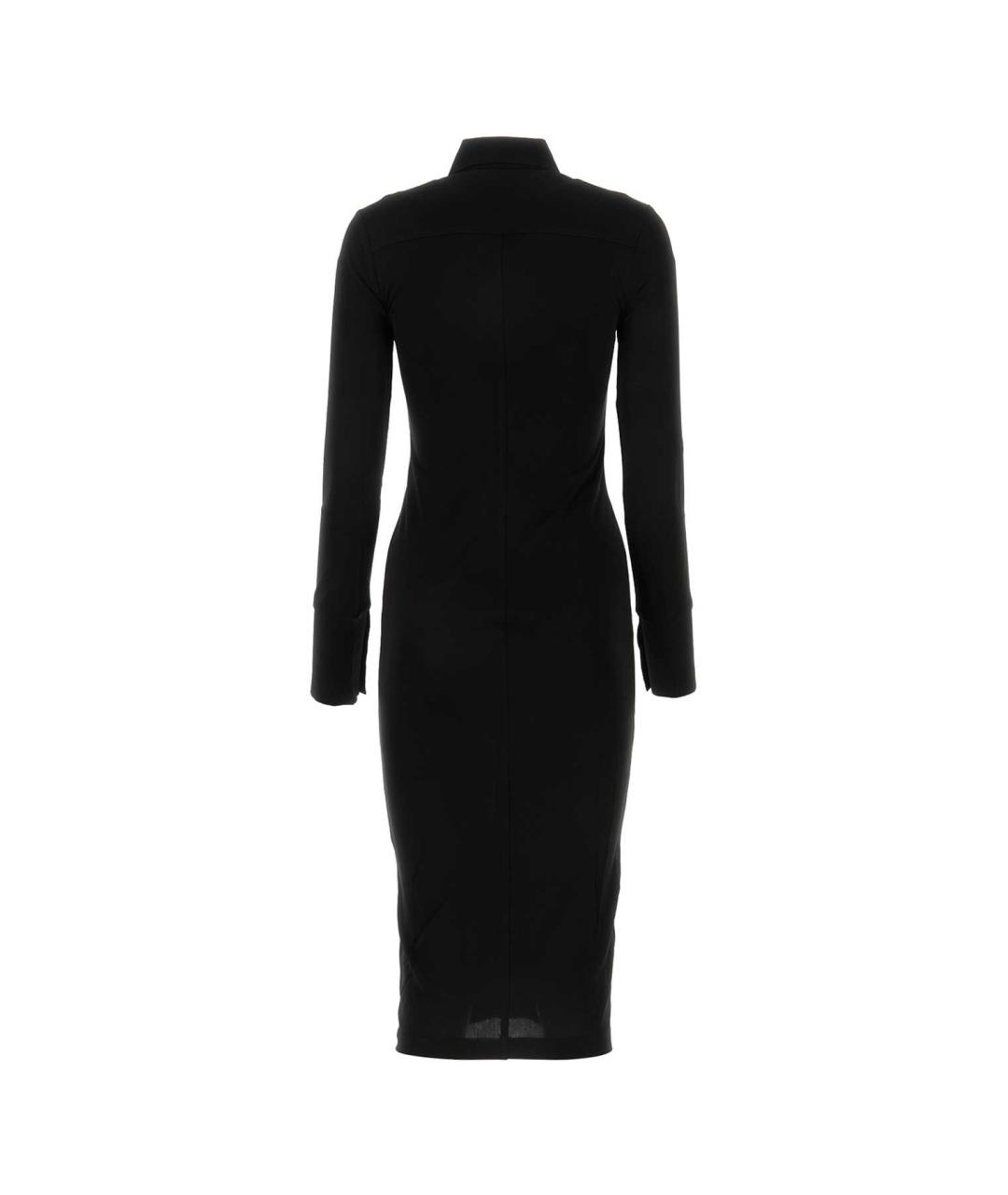 HELMUT LANG Черное вискозное повседневное платье, фото 2