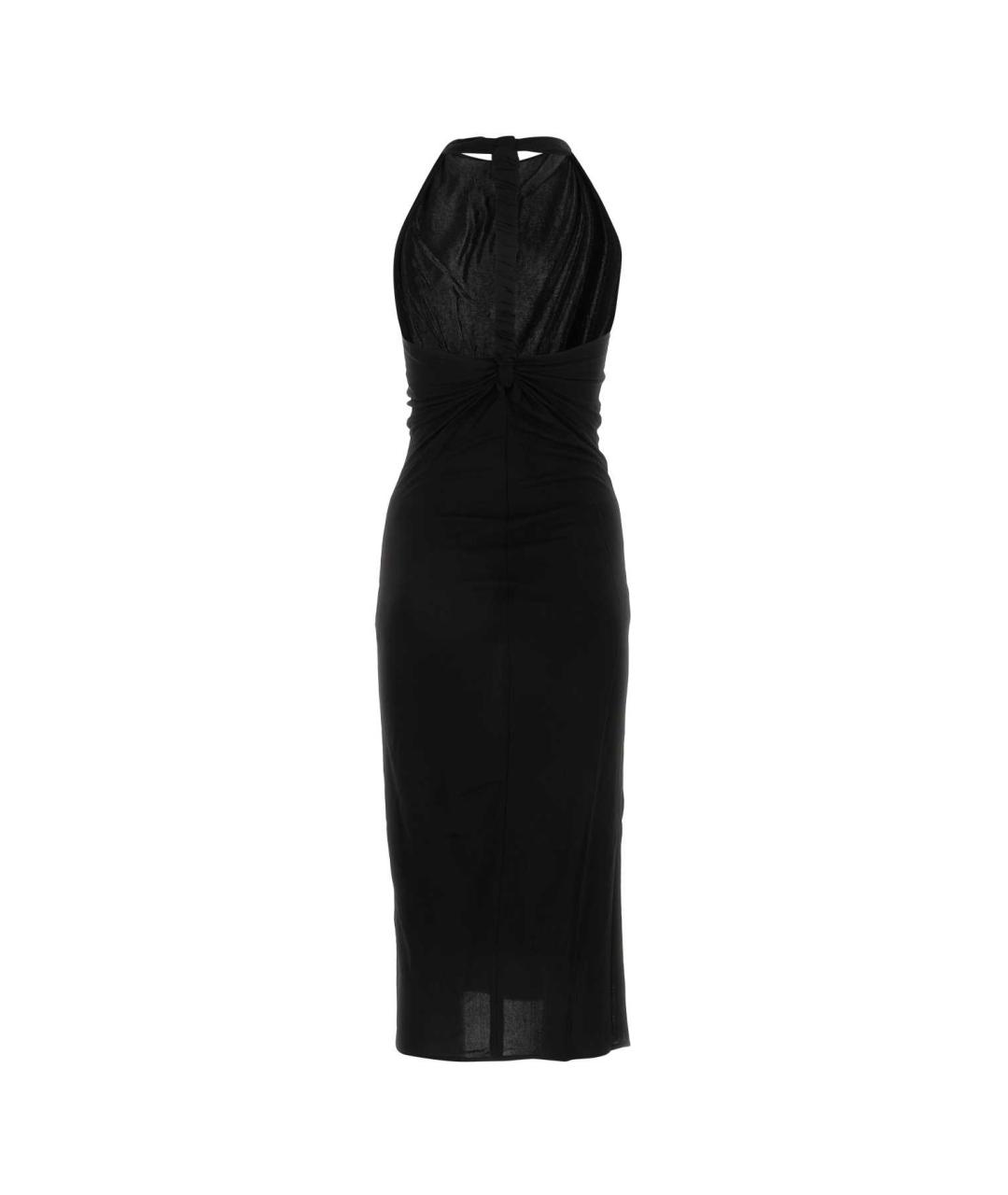 HELMUT LANG Черное вискозное повседневное платье, фото 2