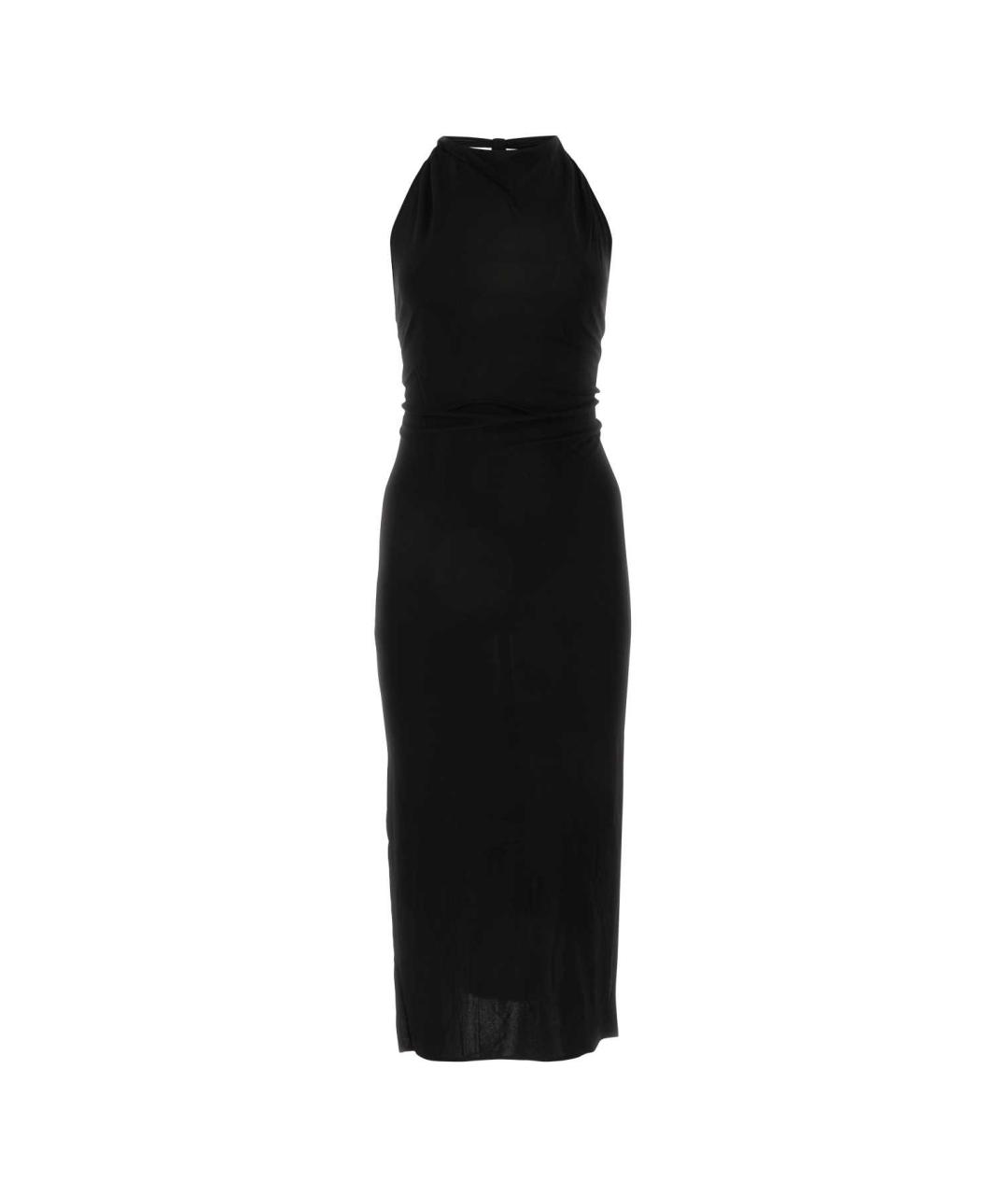 HELMUT LANG Черное вискозное повседневное платье, фото 1