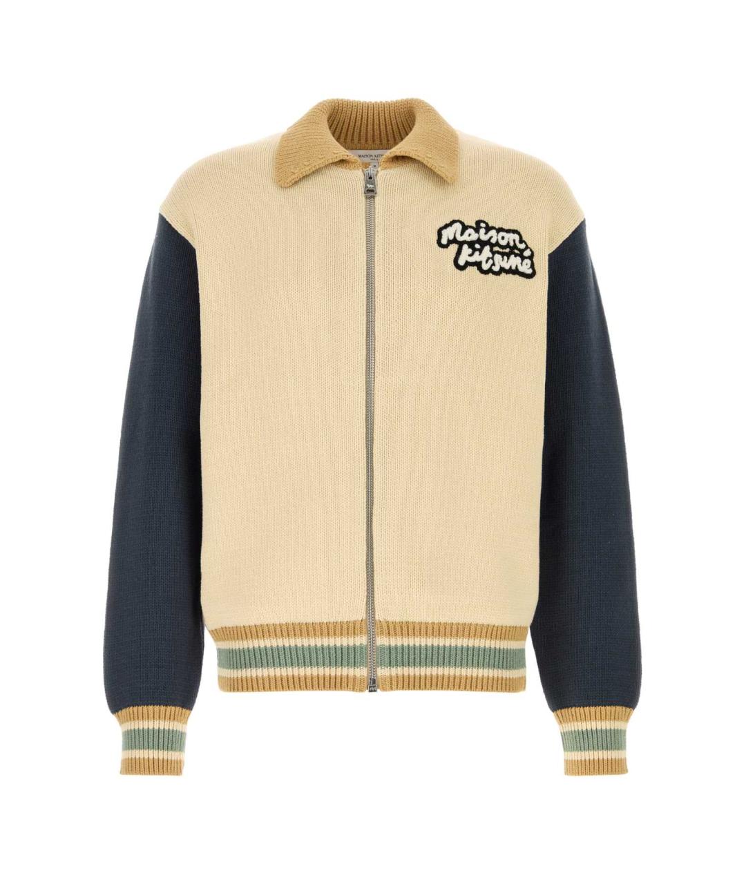 MAISON KITSUNE Мульти хлопко-эластановый кардиган, фото 1
