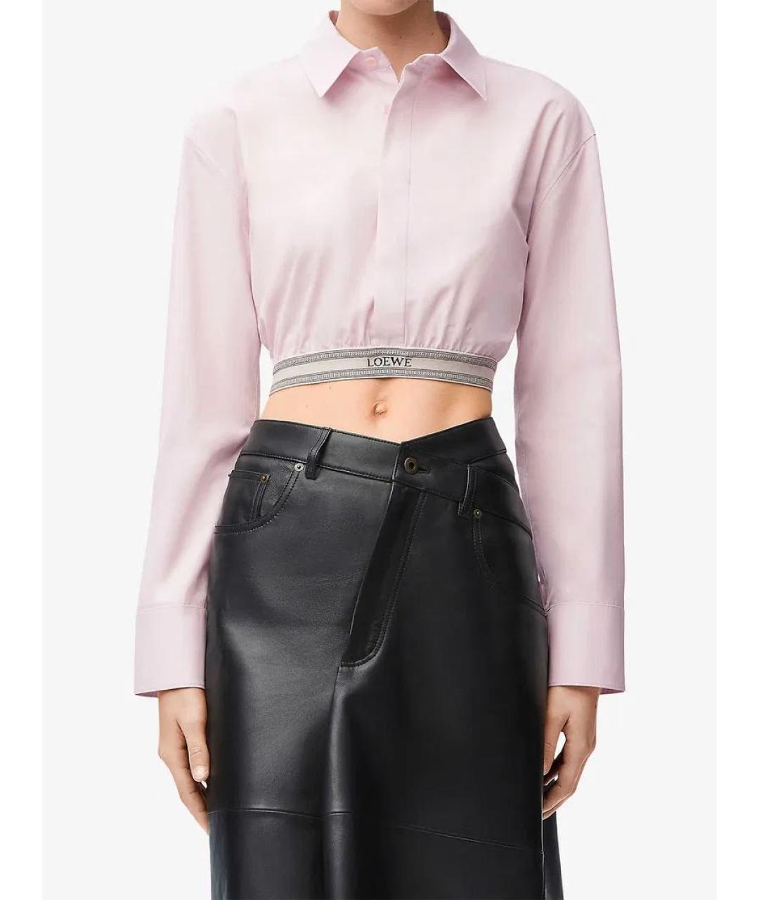 LOEWE Розовая хлопковая рубашка, фото 3