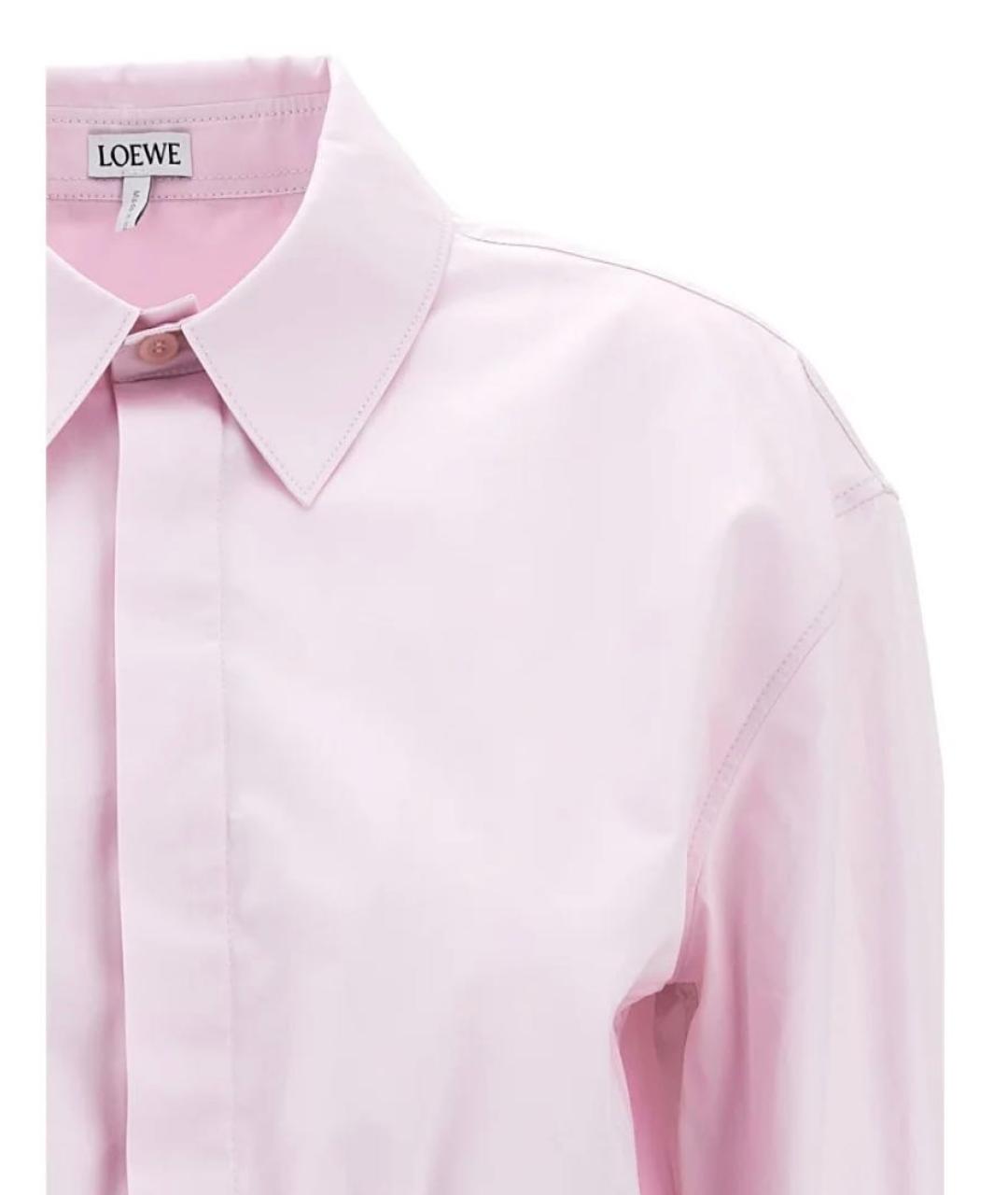 LOEWE Розовая хлопковая рубашка, фото 2