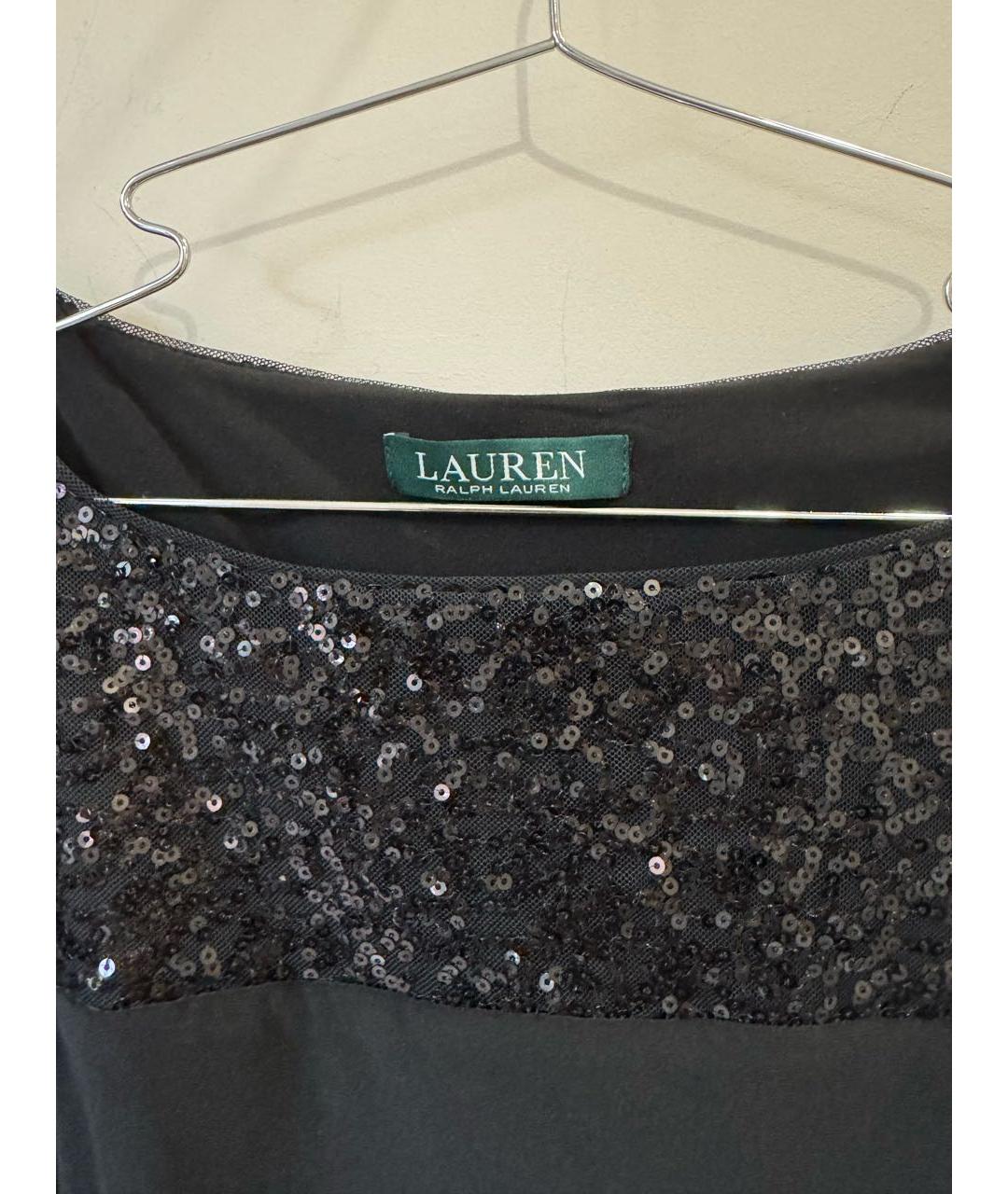 RALPH LAUREN Черное полиэстеровое платье, фото 3