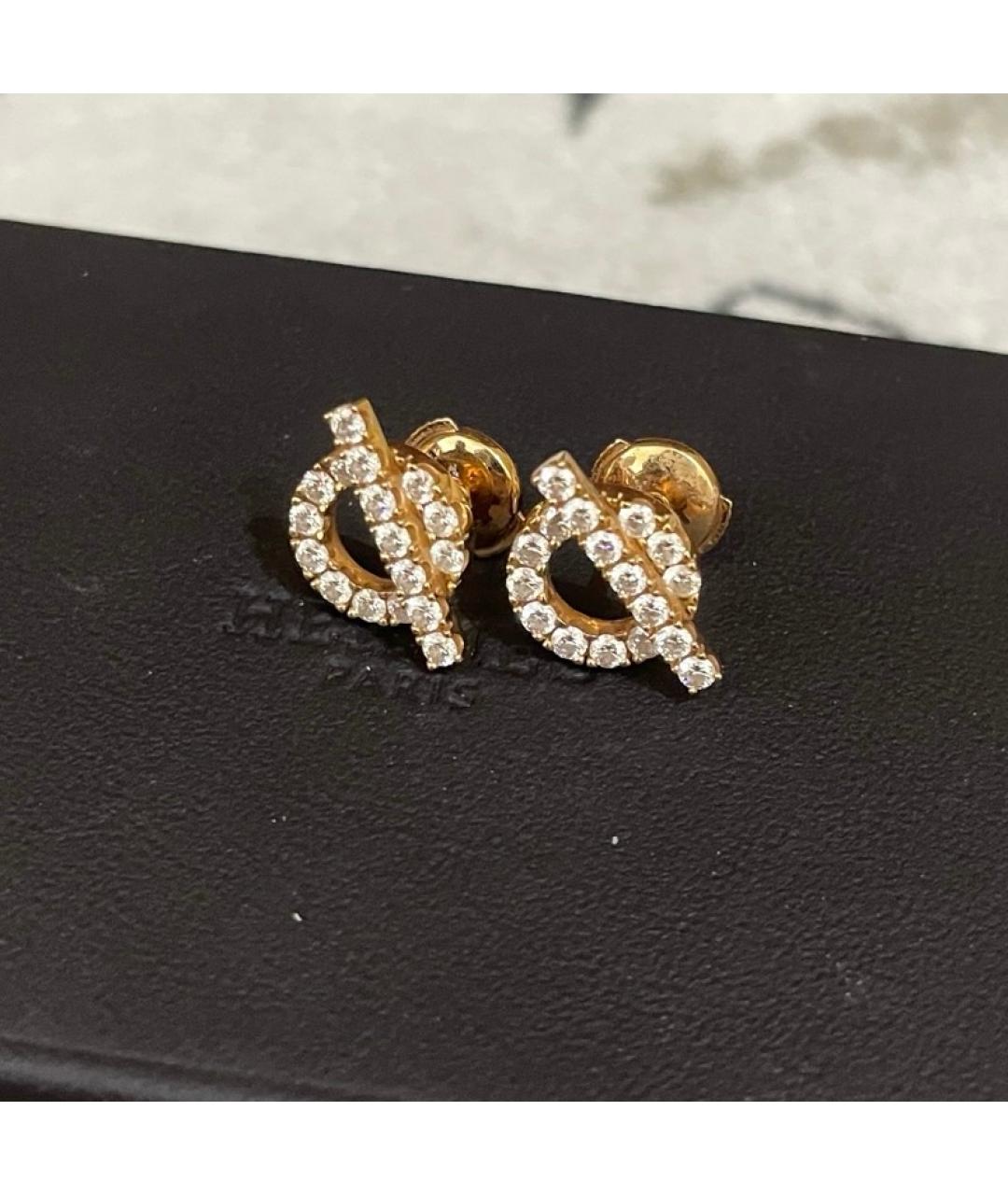 HERMES Розовые серьги из розового золота, фото 3