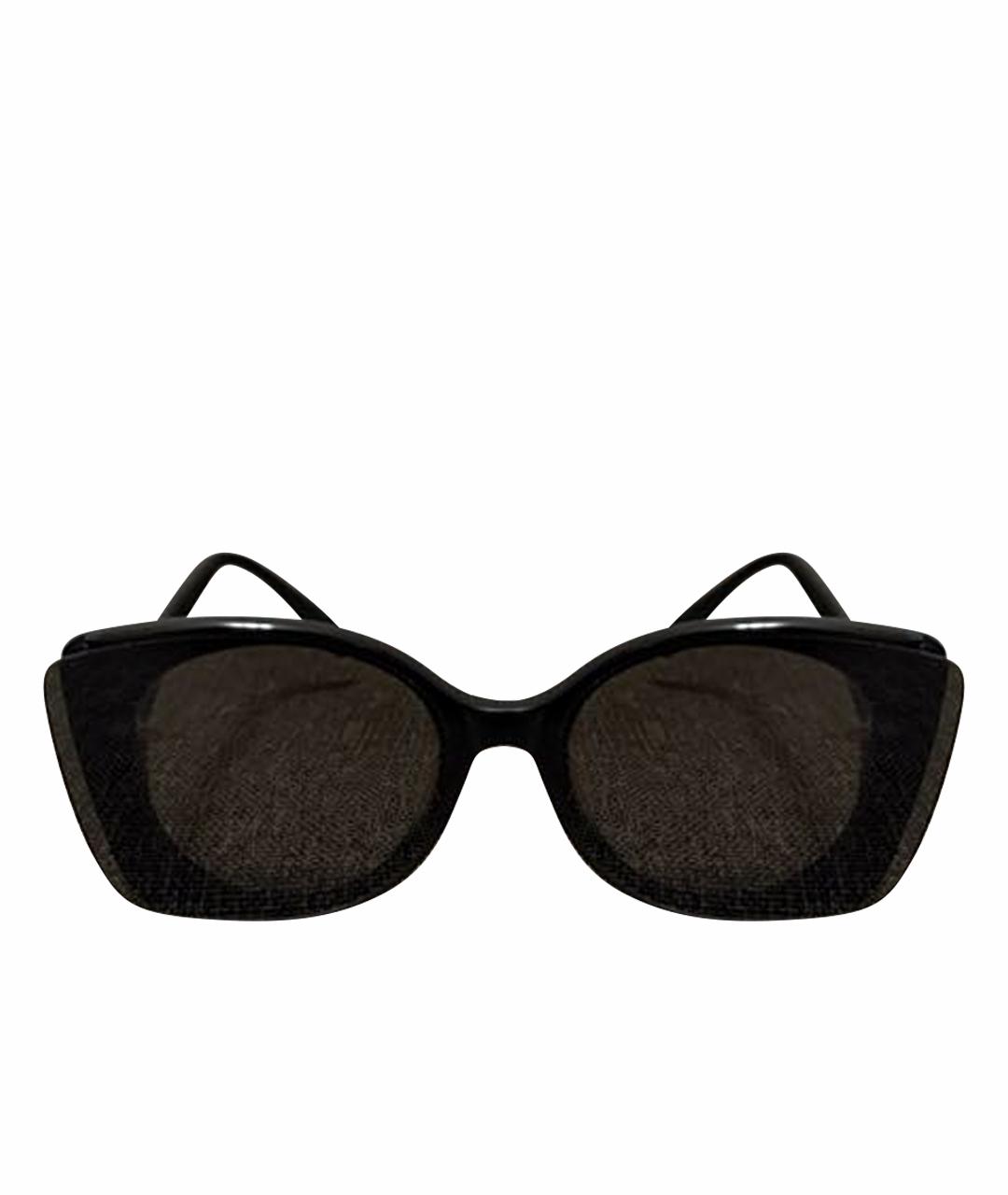 ALEXANDER MCQUEEN Черные пластиковые солнцезащитные очки, фото 1