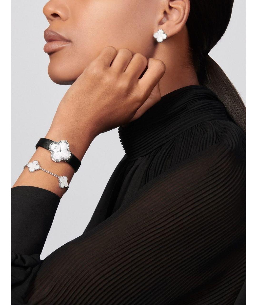 VAN CLEEF & ARPELS Серебряные серьги из белого золота, фото 7