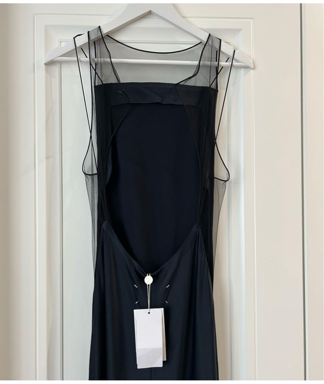 MAISON MARGIELA Темно-синее вискозное вечернее платье, фото 5