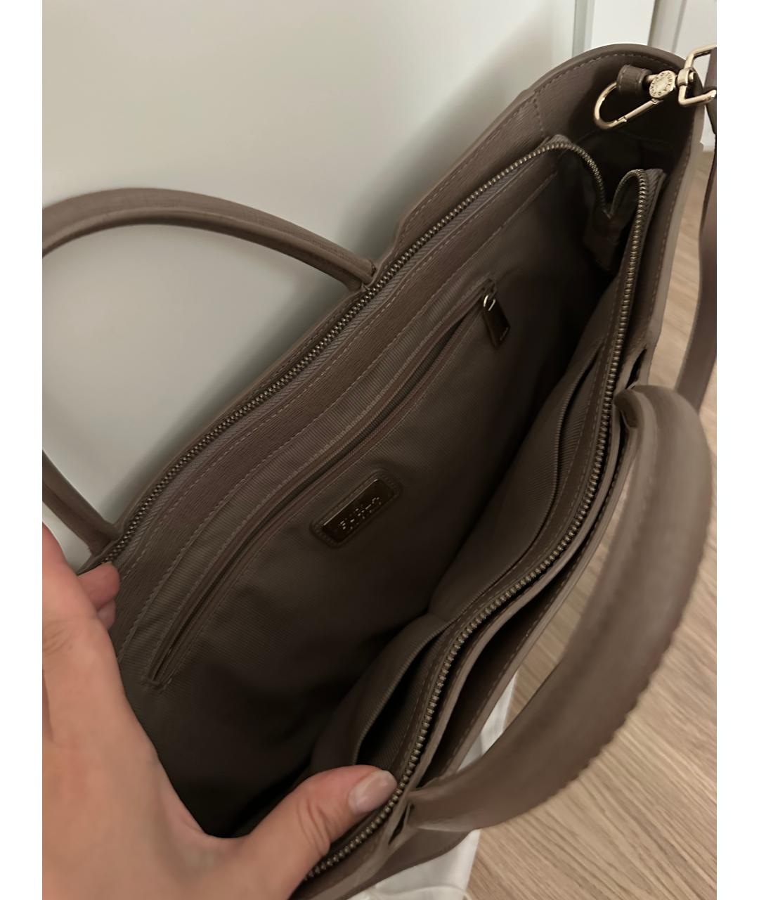 FURLA Бежевая кожаная сумка тоут, фото 2