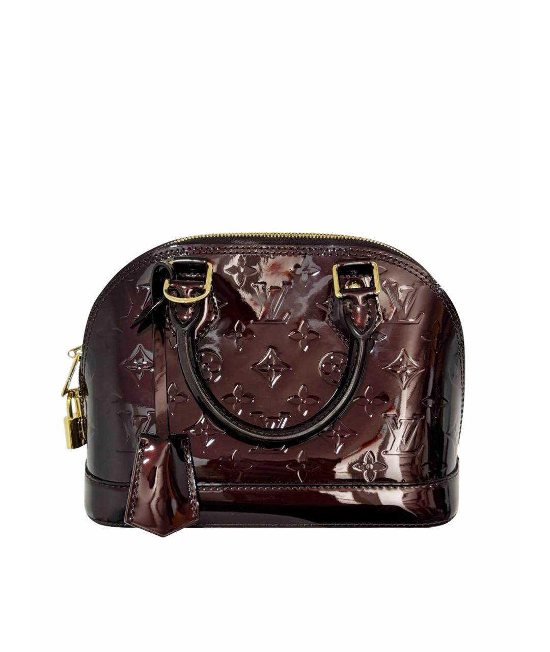 LOUIS VUITTON Бордовая сумка тоут из лакированной кожи, фото 1