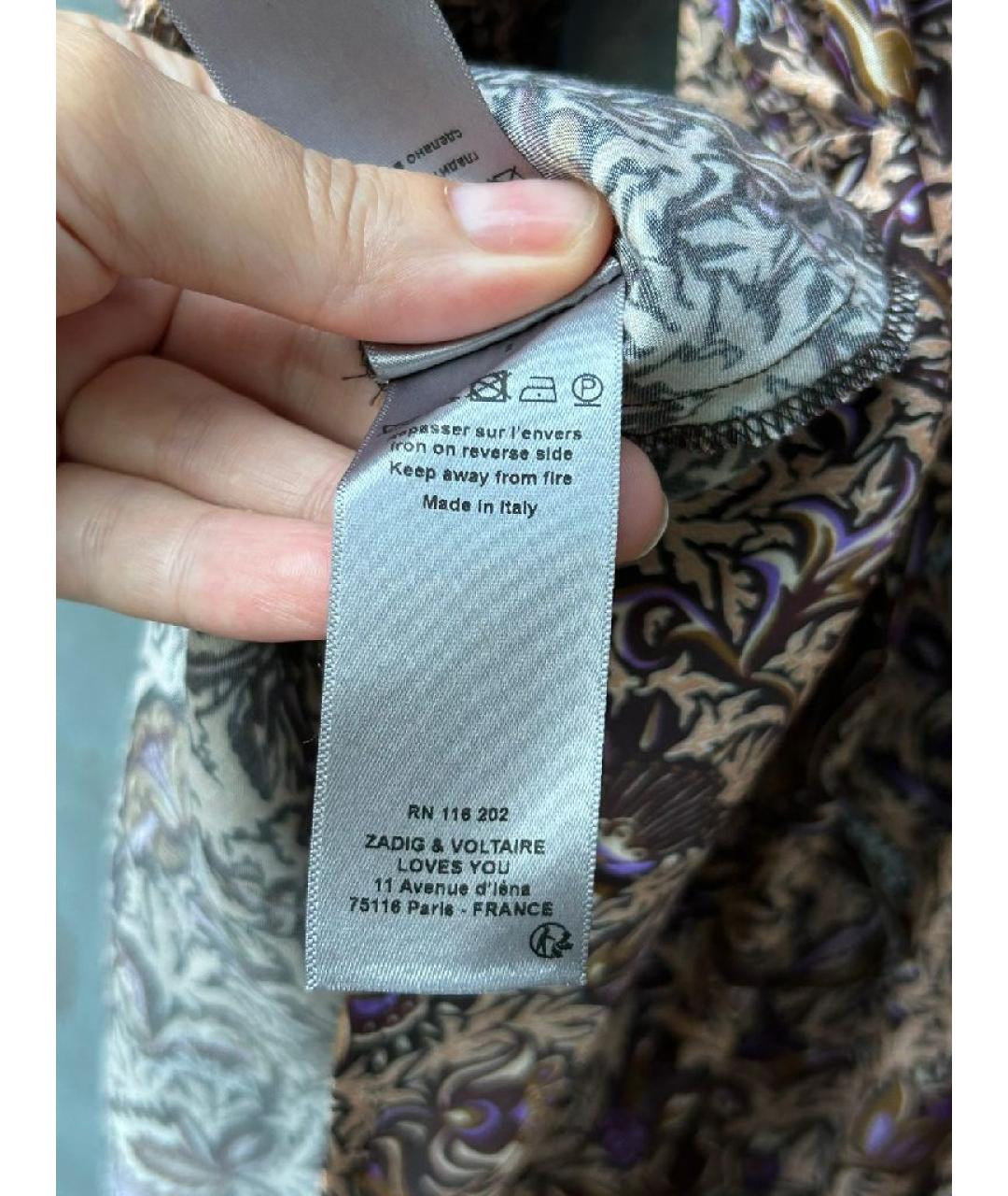 ZADIG & VOLTAIRE Коричневое вискозное платье, фото 2