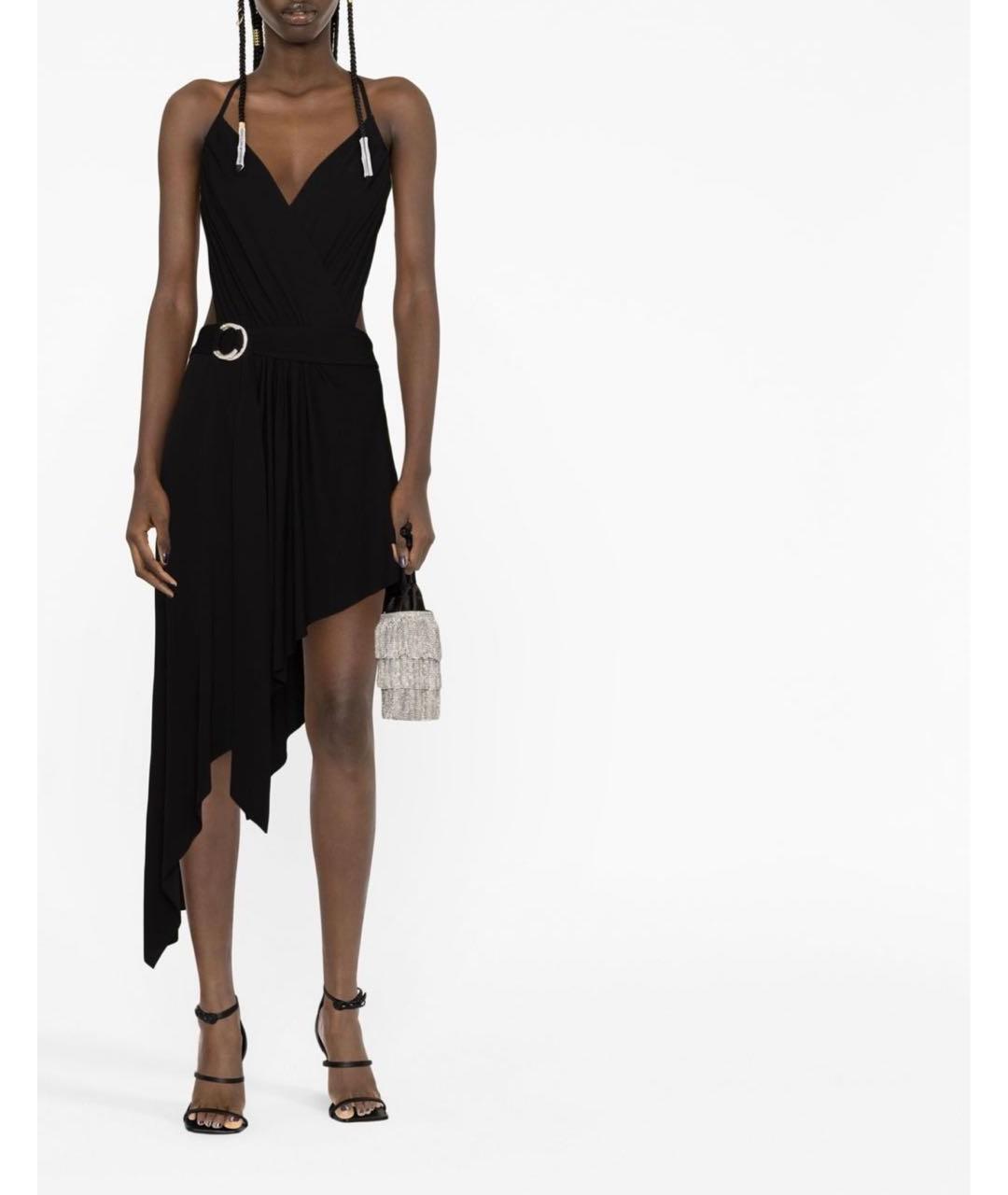 ALEXANDRE VAUTHIER Черное вискозное коктейльное платье, фото 2