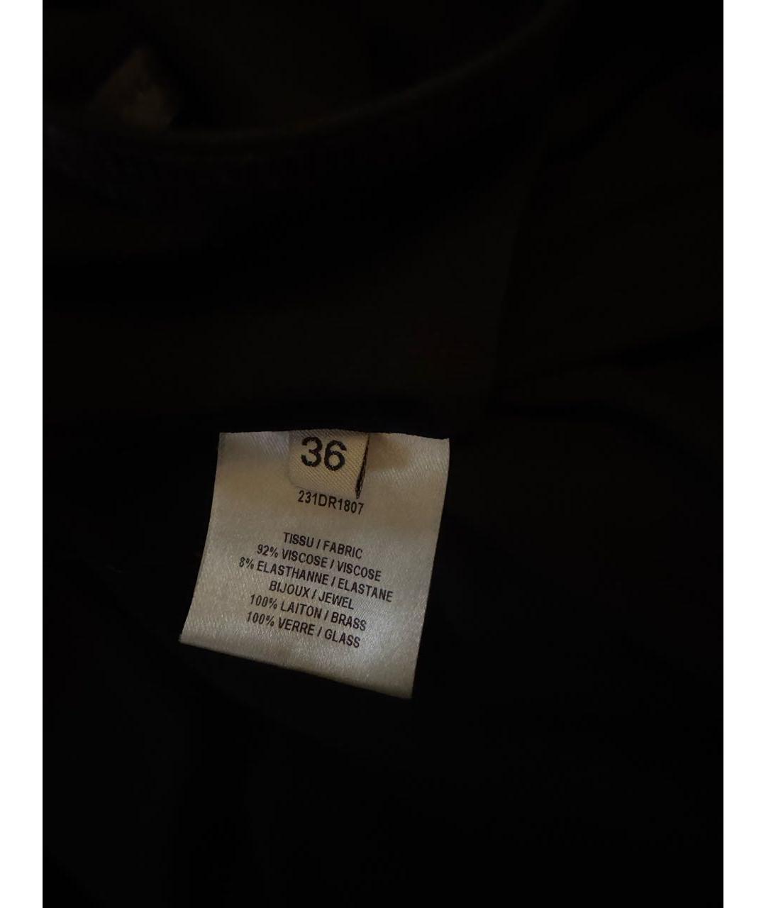 ALEXANDRE VAUTHIER Черное вискозное коктейльное платье, фото 6