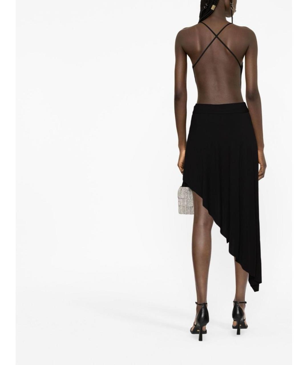 ALEXANDRE VAUTHIER Черное вискозное коктейльное платье, фото 4