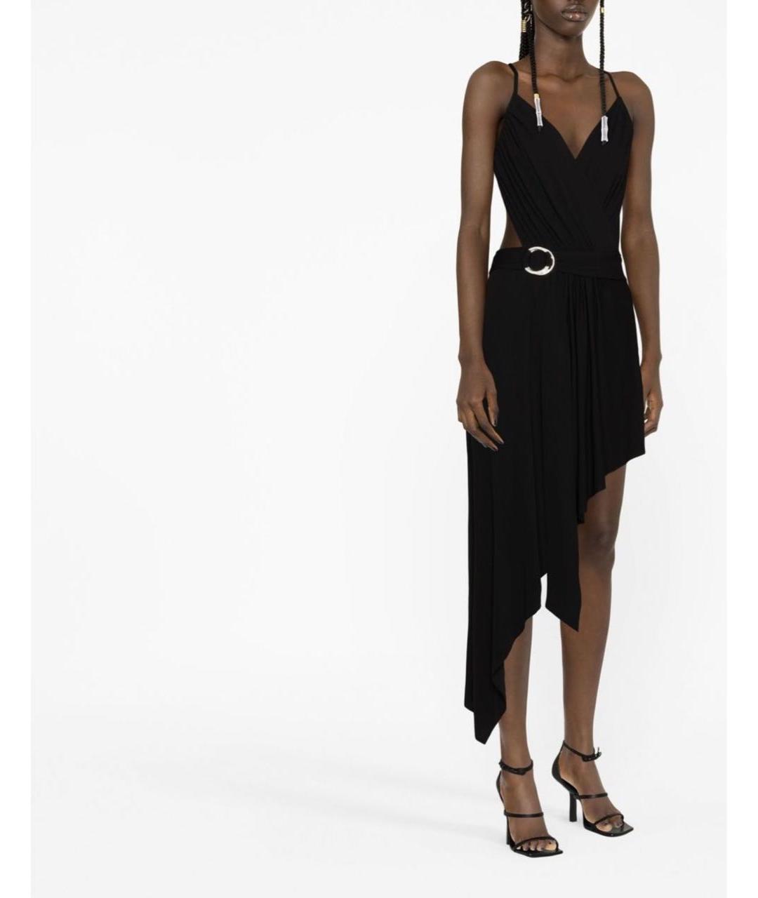 ALEXANDRE VAUTHIER Черное вискозное коктейльное платье, фото 3