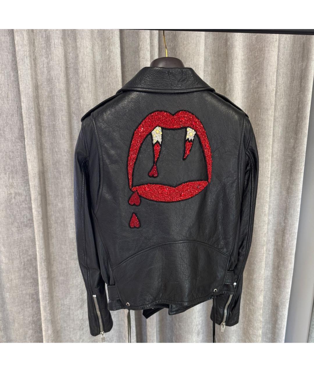 SAINT LAURENT Черная кожаная куртка, фото 2