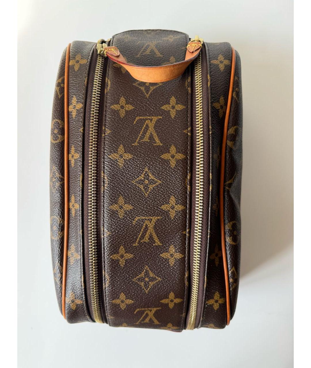 LOUIS VUITTON Коричневая косметичка из искусственной кожи, фото 4