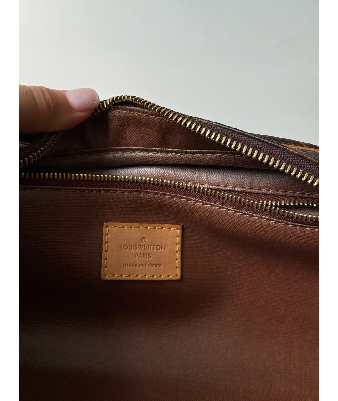 LOUIS VUITTON Коричневая косметичка из искусственной кожи, фото 8