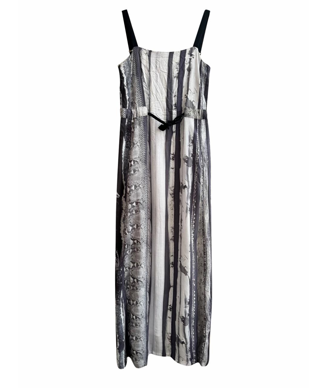 MM6 MAISON MARGIELA Серое вискозное повседневное платье, фото 1