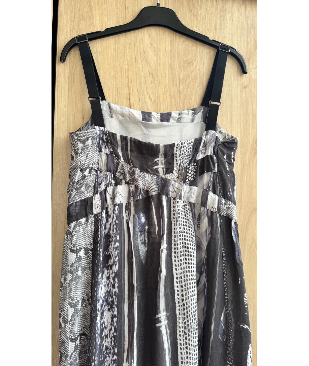 MM6 MAISON MARGIELA Серое вискозное повседневное платье, фото 2