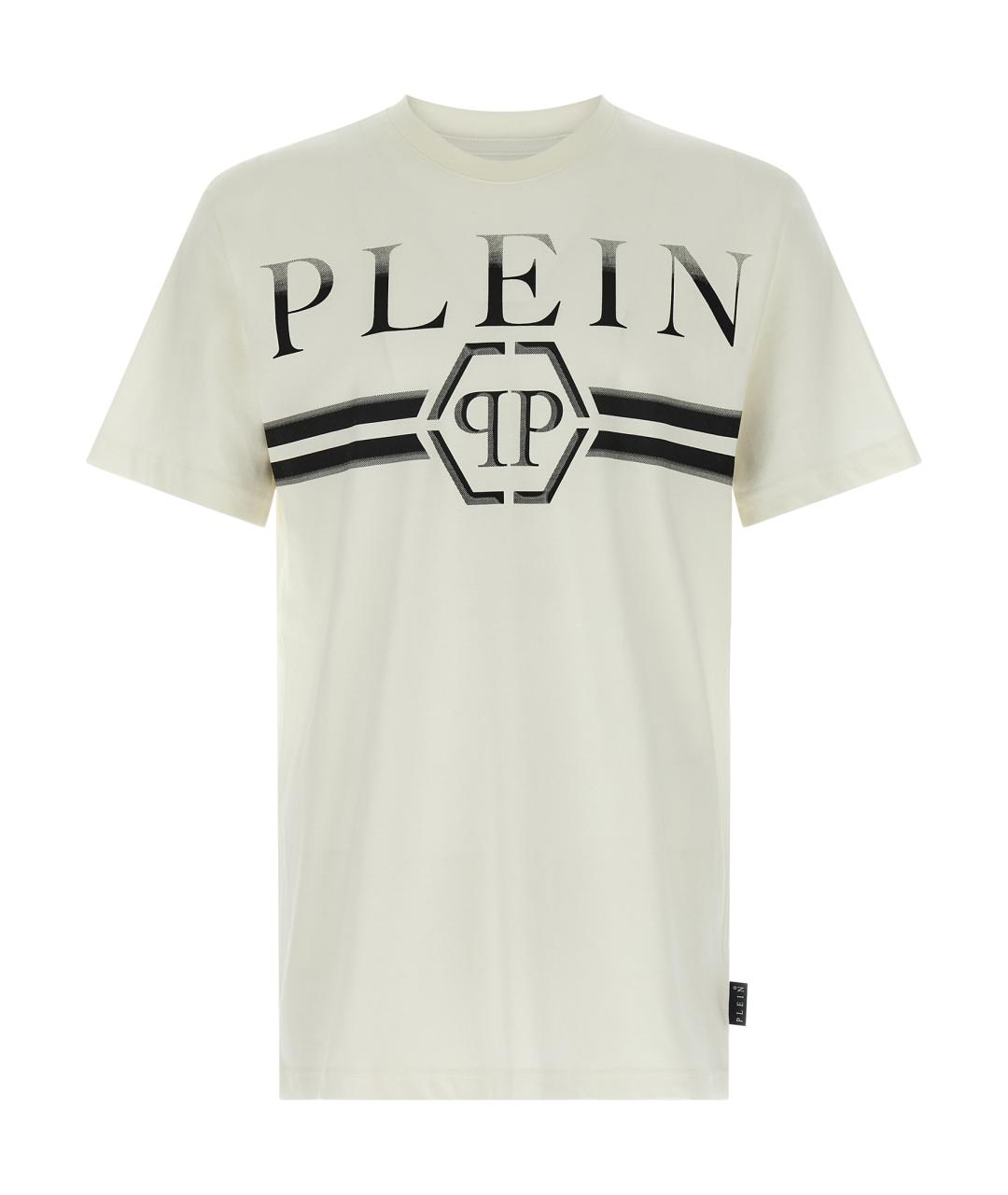 PHILIPP PLEIN Белая хлопковая футболка, фото 1