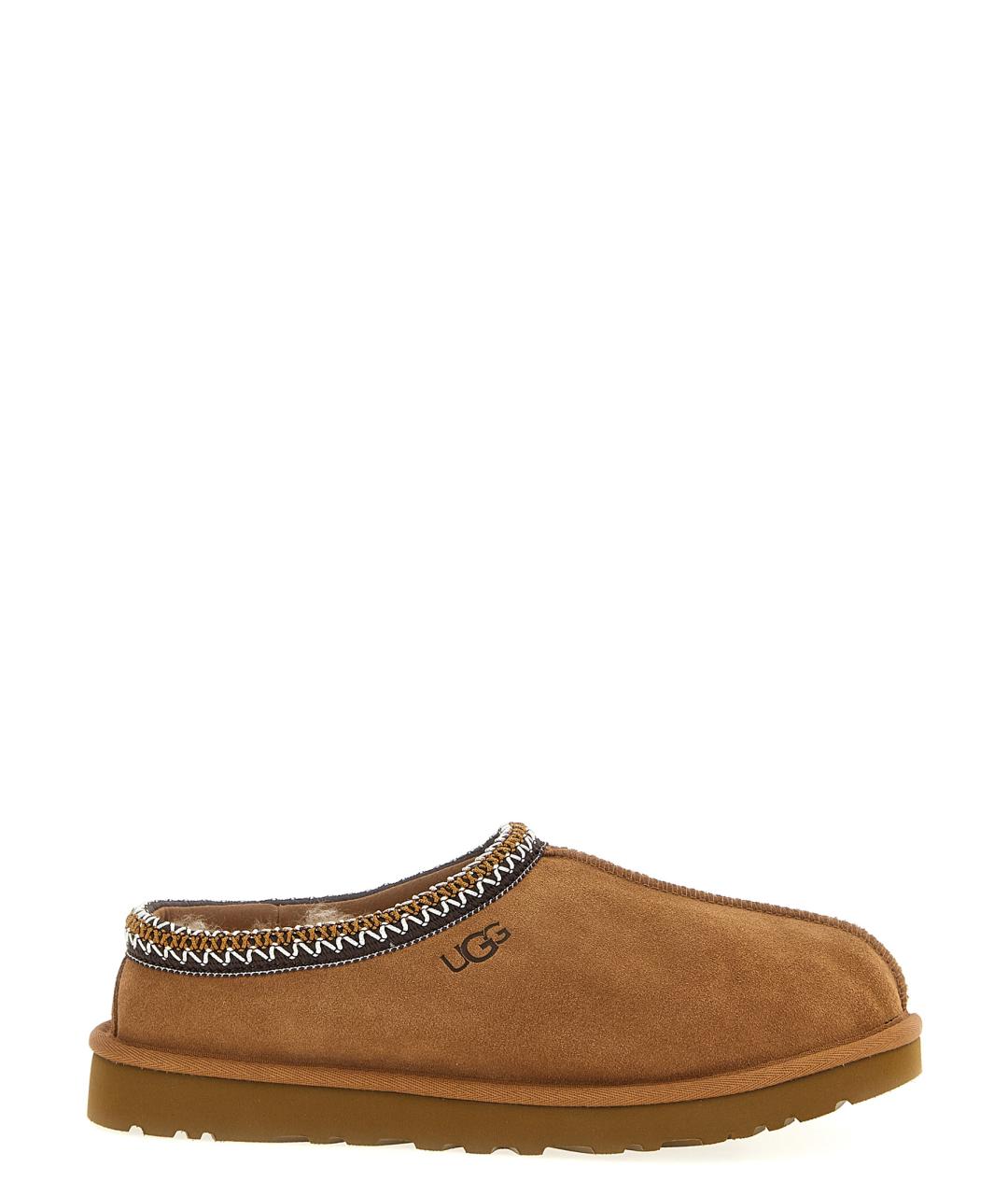 UGG AUSTRALIA Коричневые кожаные шлепанцы, фото 1