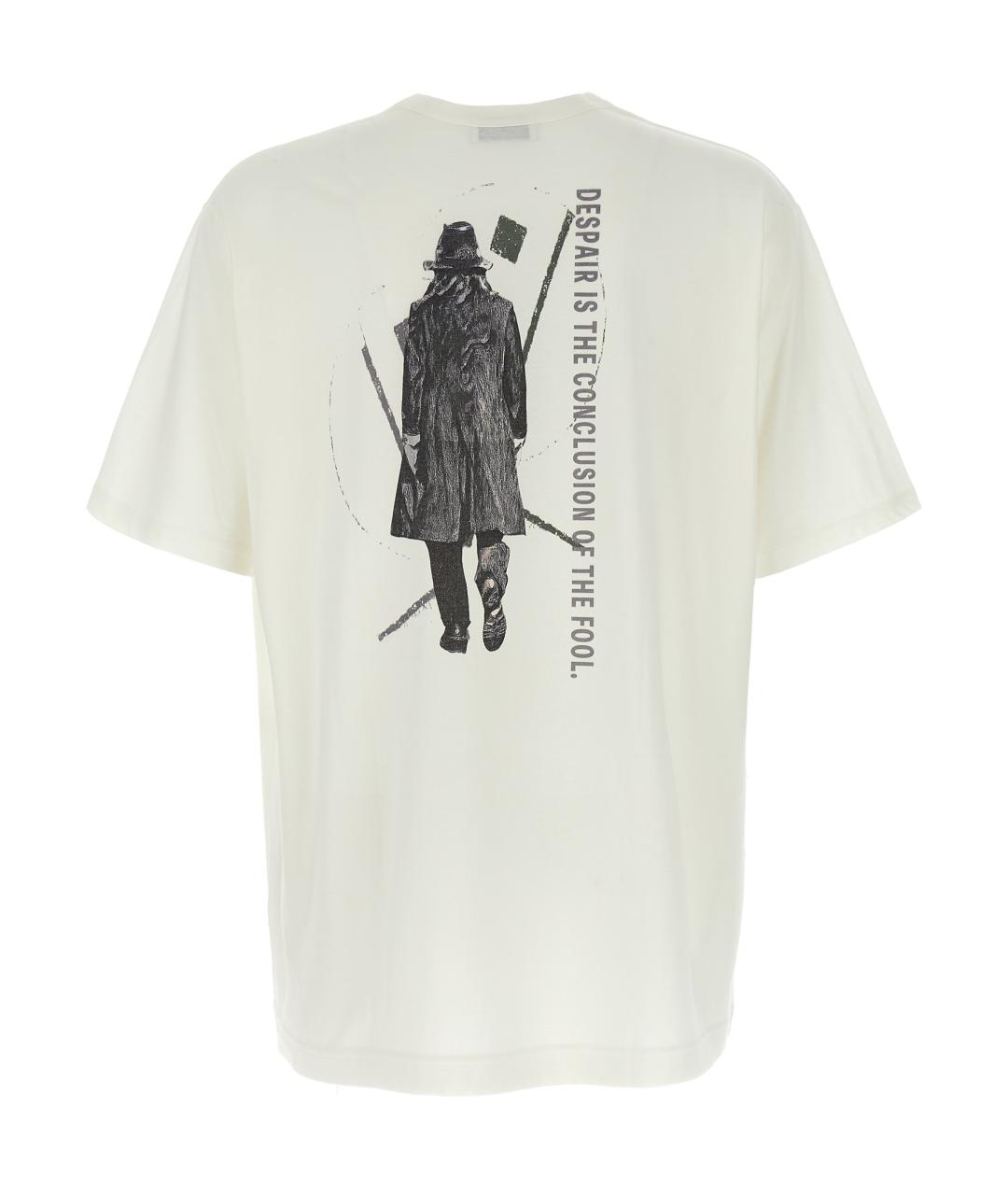YOHJI YAMAMOTO Белая хлопковая футболка, фото 2