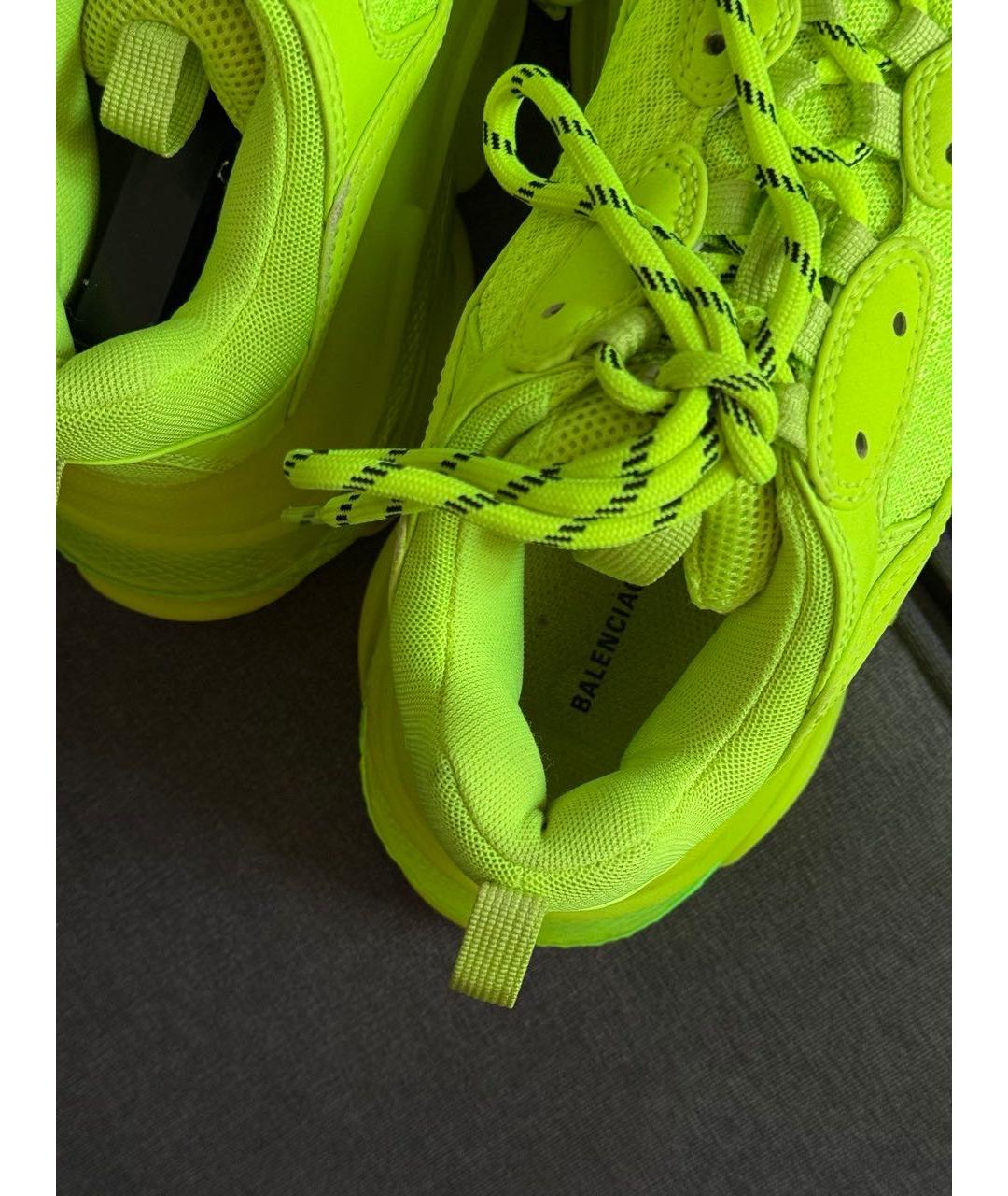 BALENCIAGA Салатовые текстильные кроссовки, фото 6
