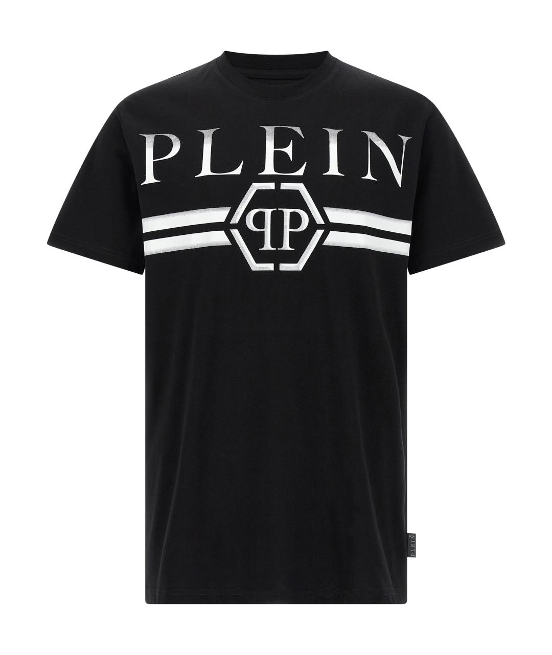 PHILIPP PLEIN Черная хлопковая футболка, фото 1