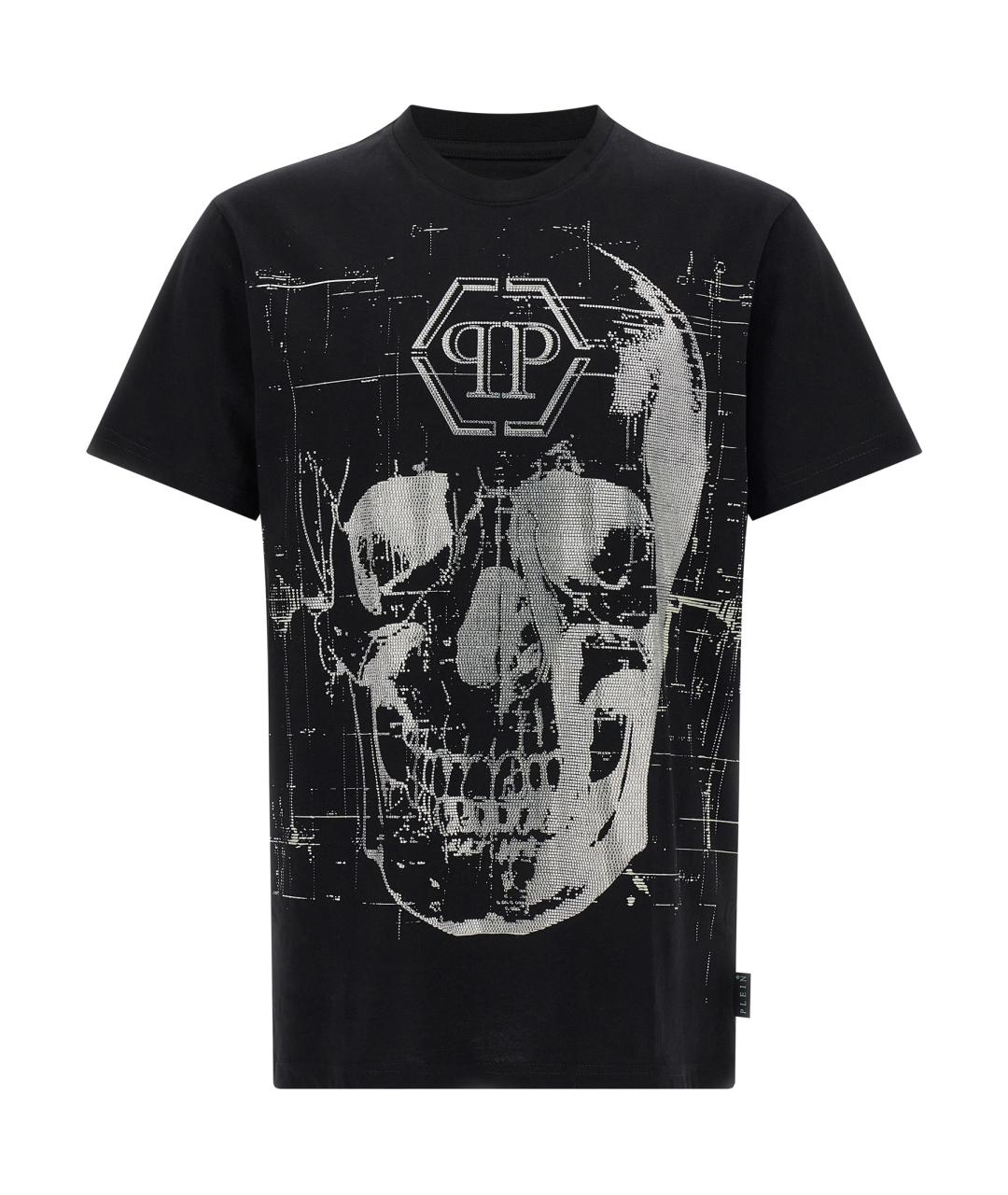 PHILIPP PLEIN Черная хлопковая футболка, фото 1