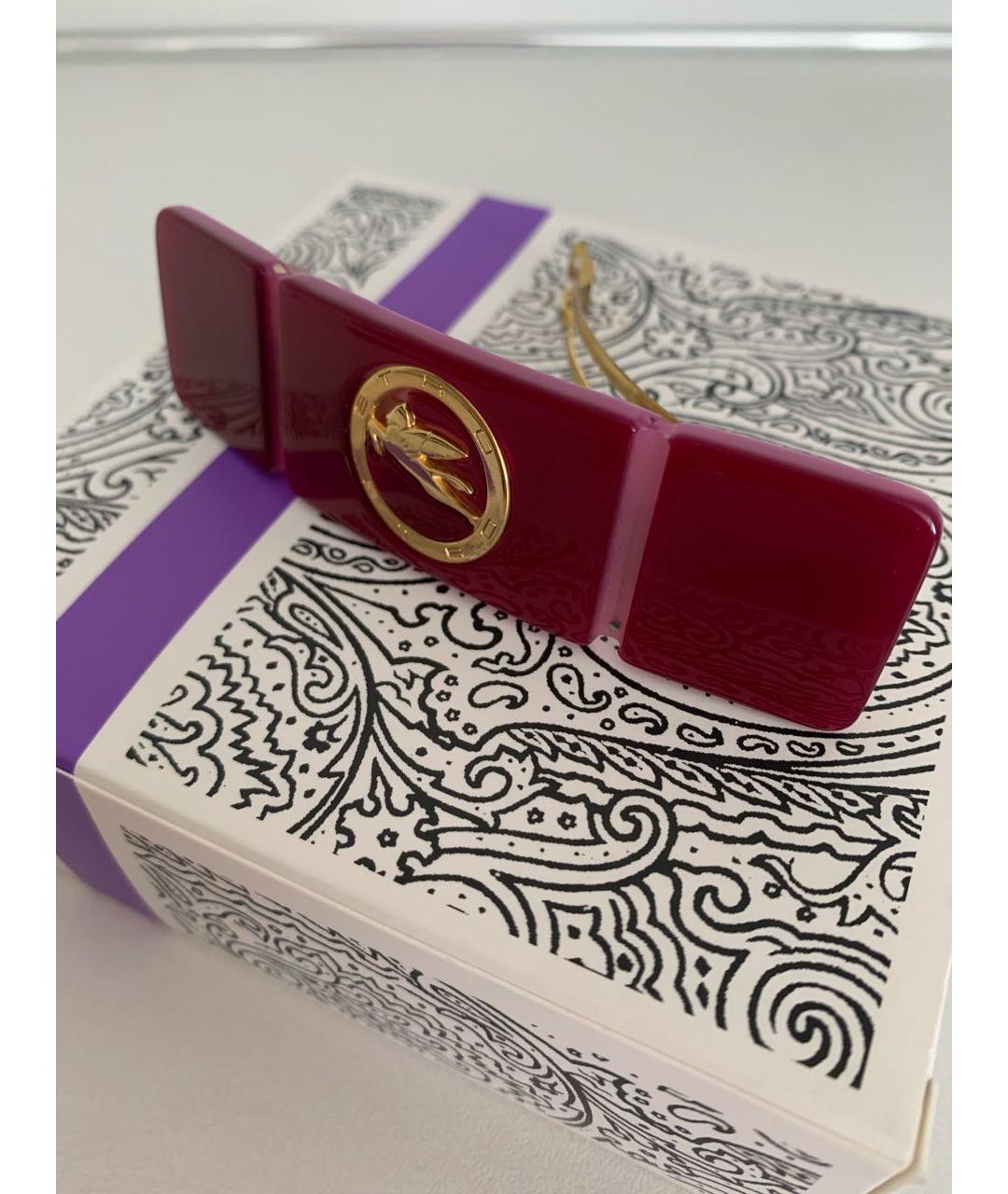 ETRO Бордовая заколка, фото 7