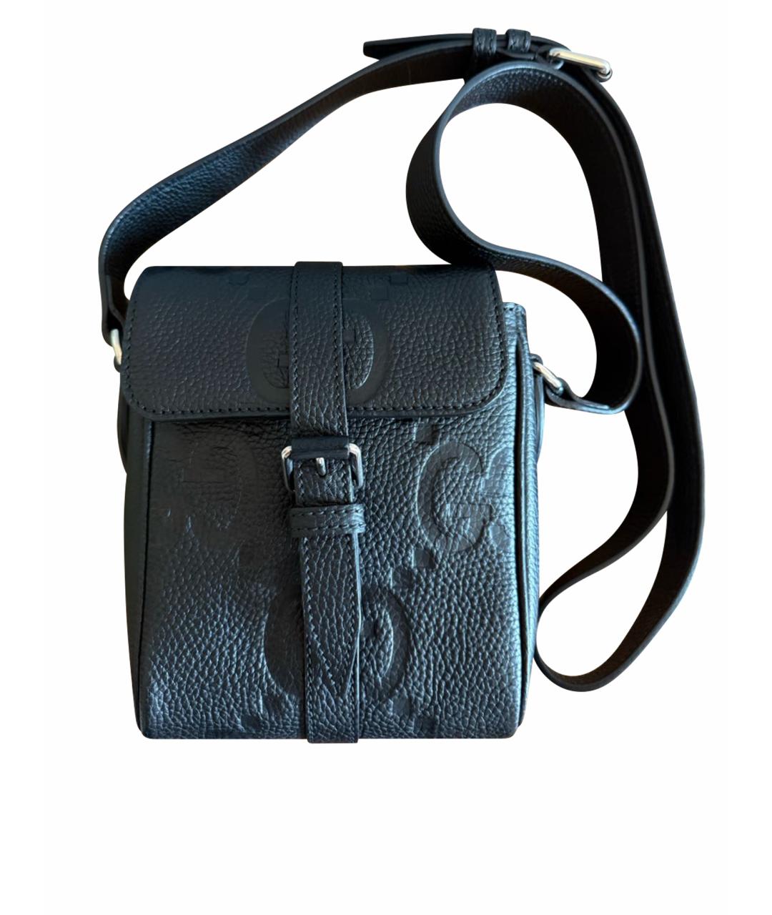 GUCCI Черная кожаная сумка на плечо, фото 1
