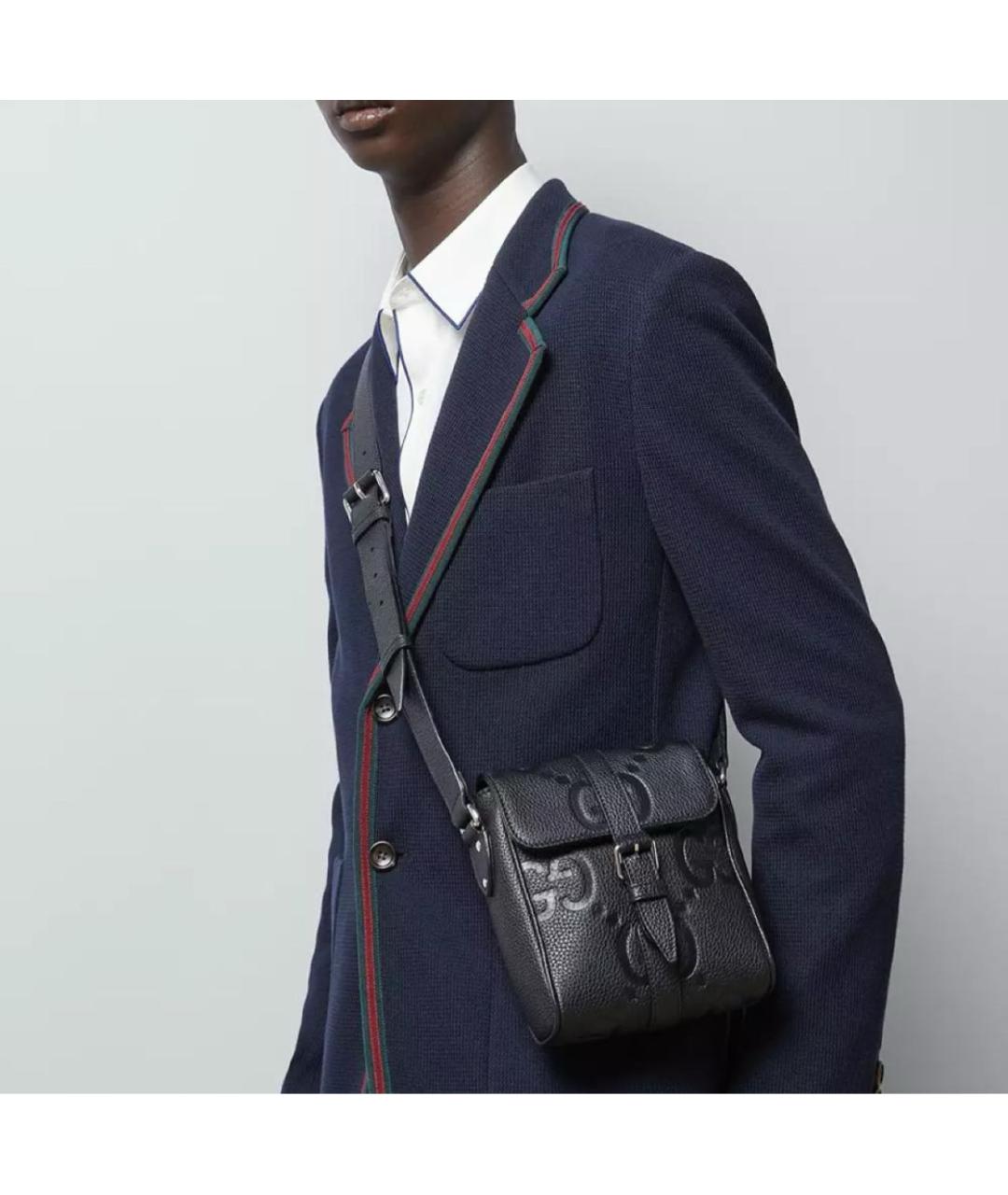 GUCCI Черная кожаная сумка на плечо, фото 7