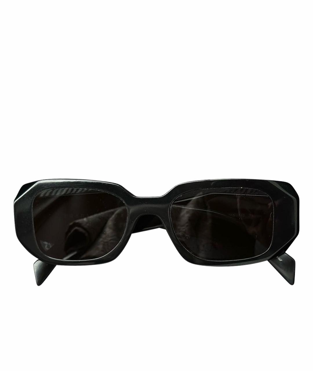 PRADA Черные пластиковые солнцезащитные очки, фото 1