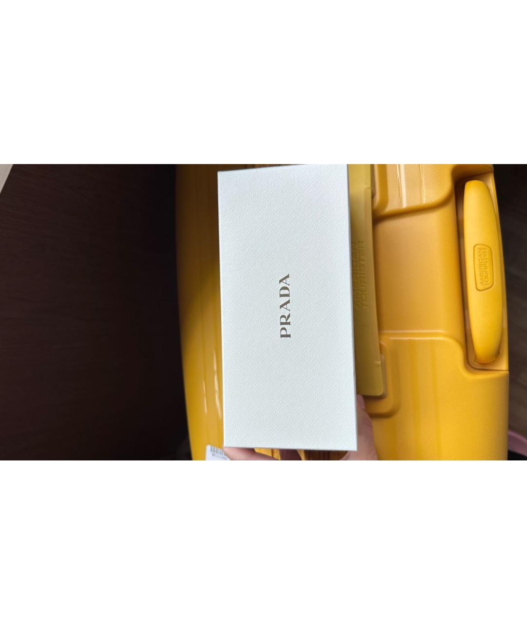 PRADA Черные пластиковые солнцезащитные очки, фото 7