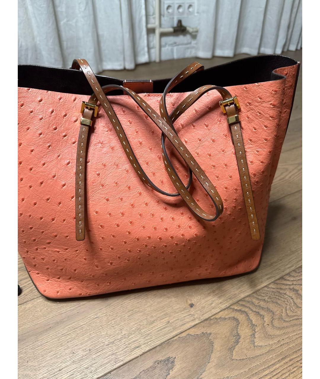MICHAEL KORS Коралловая кожаная сумка тоут, фото 3