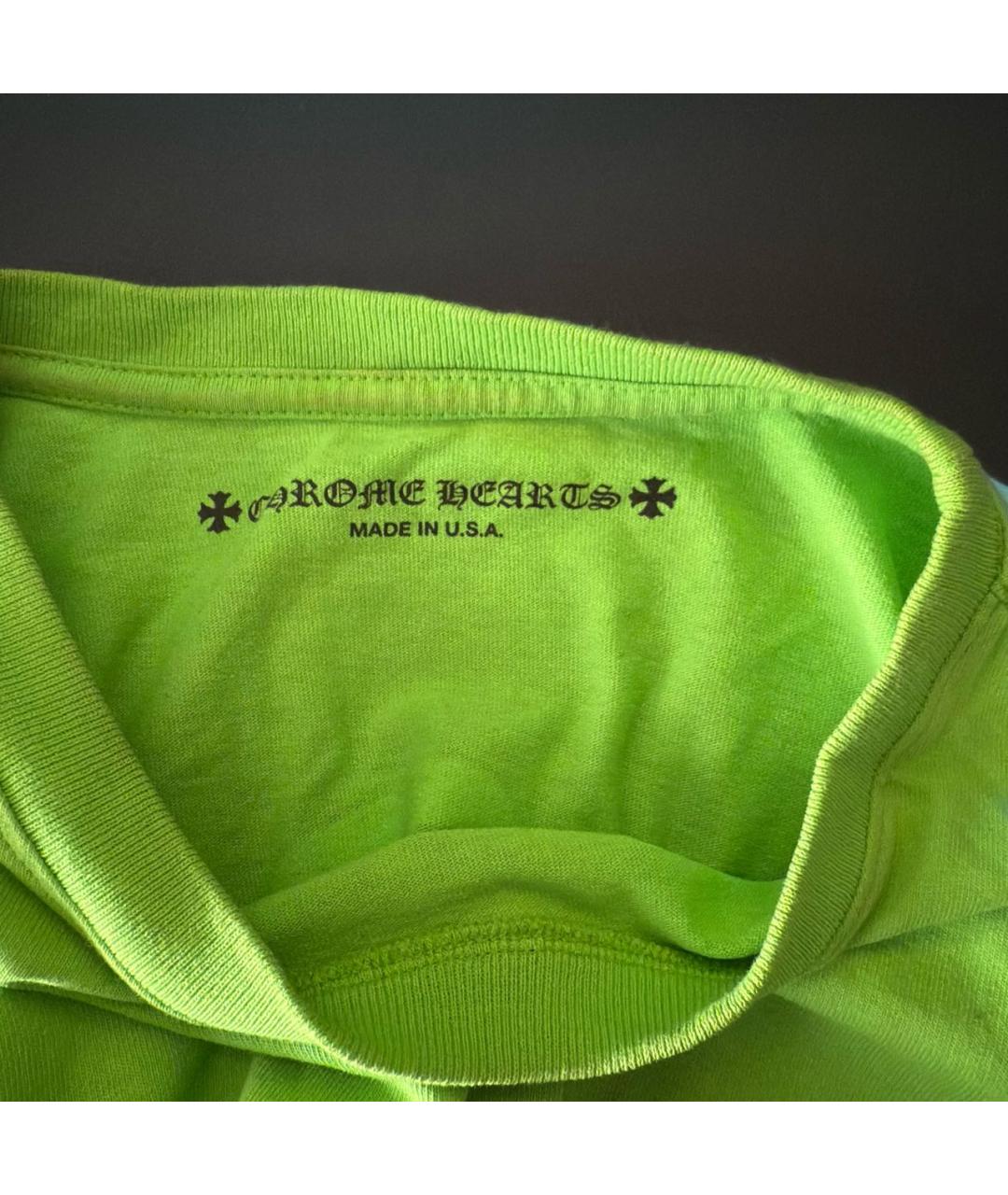 CHROME HEARTS Зеленая хлопковая футболка, фото 5
